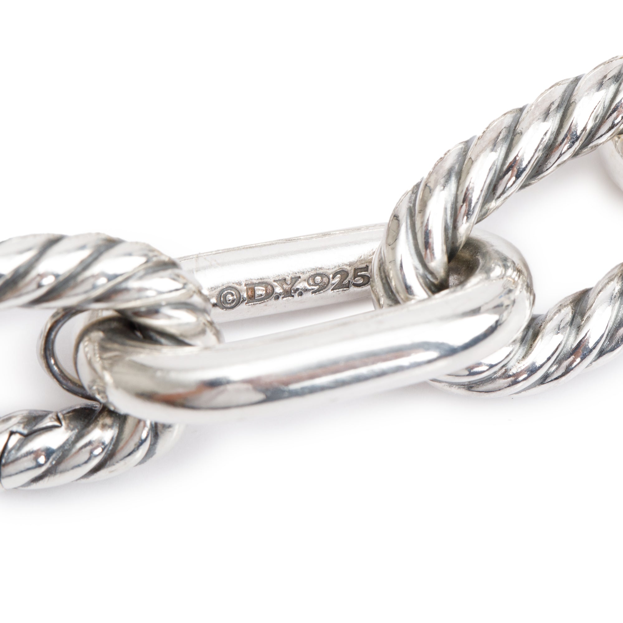 David Yurman Sterling Silver & 18k Yellow Gold Madison Chain Bracelet, 13.5 MM