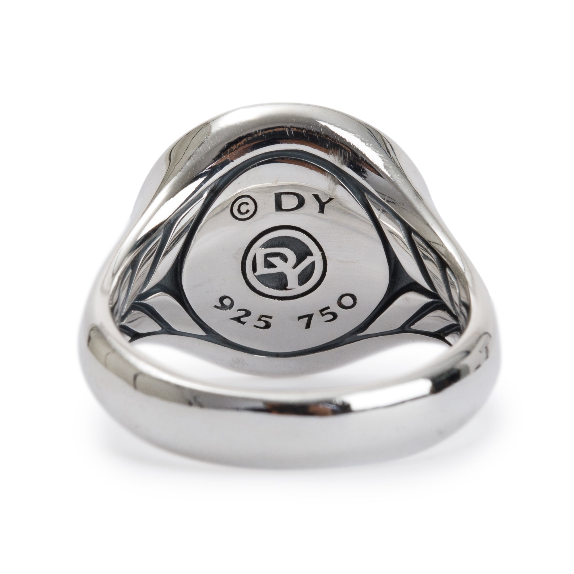 David Yurman Sterling Silver & 18k Yellow Gold Petrvs Lion Pinky Ring, Size 6