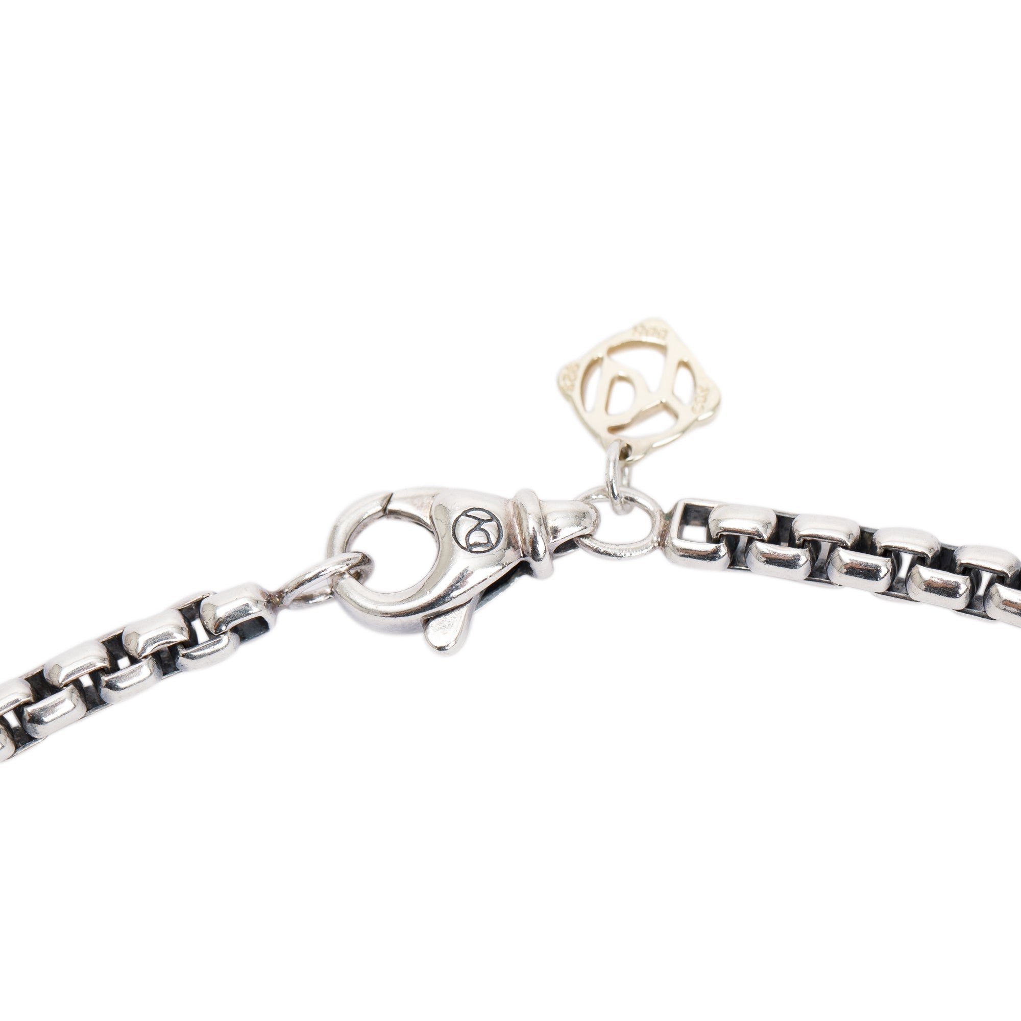 David Yurman Sterling Silver & 18k Yellow Gold Sculpted Cable Locket Pendant Necklace