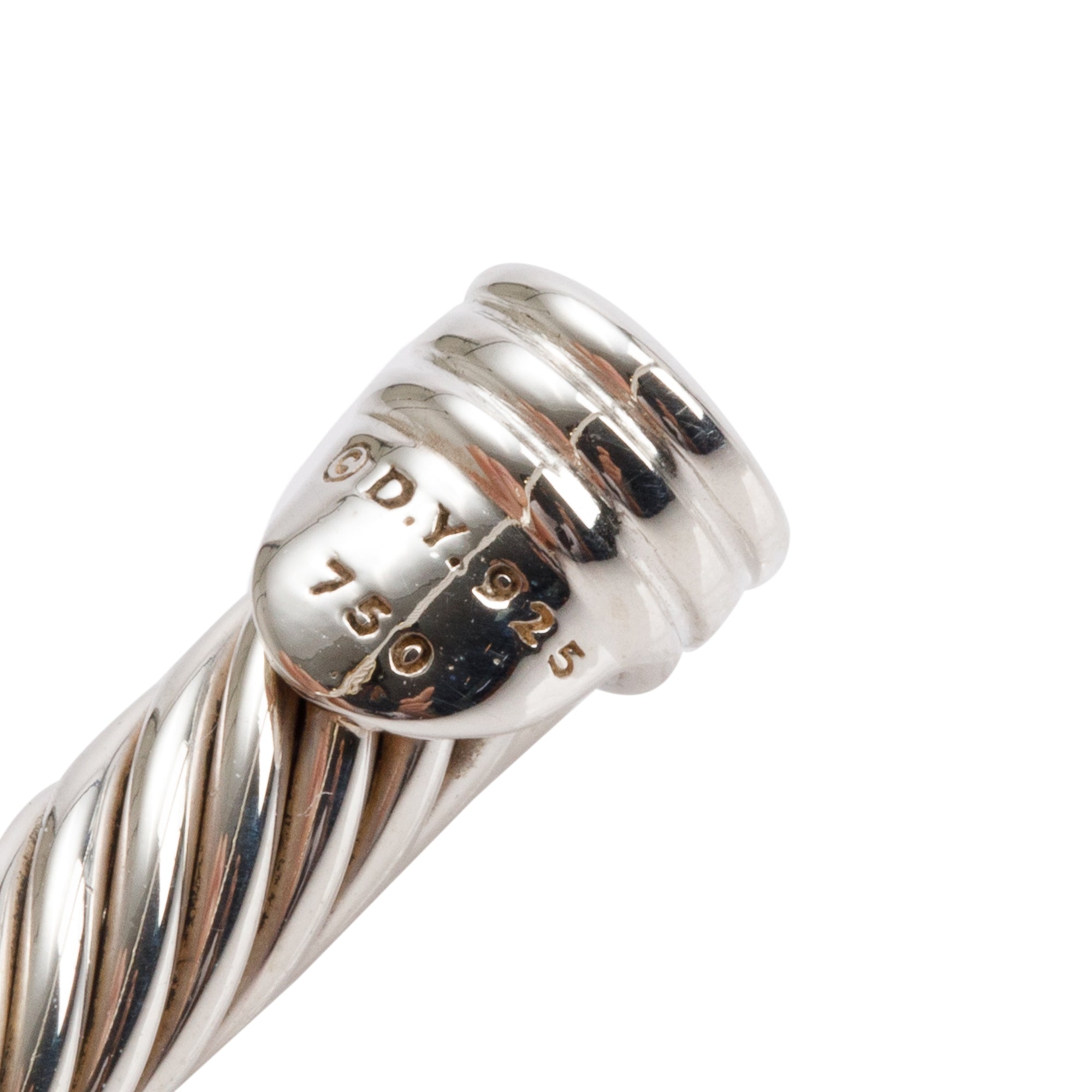 David Yurman Sterling Silver & 18k Yellow Gold X Classic 4 MM Cable Bracelet