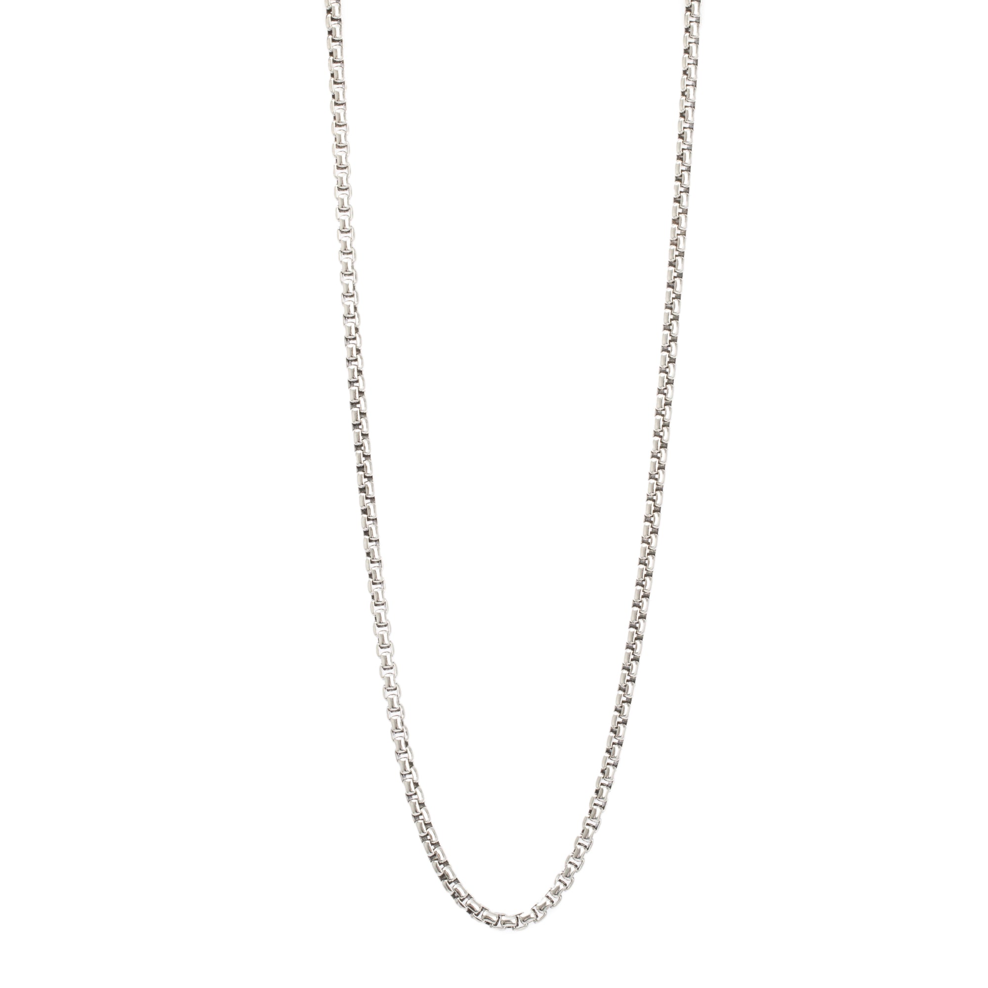 David Yurman Sterling Silver 3.6 MM Box Chain Necklace