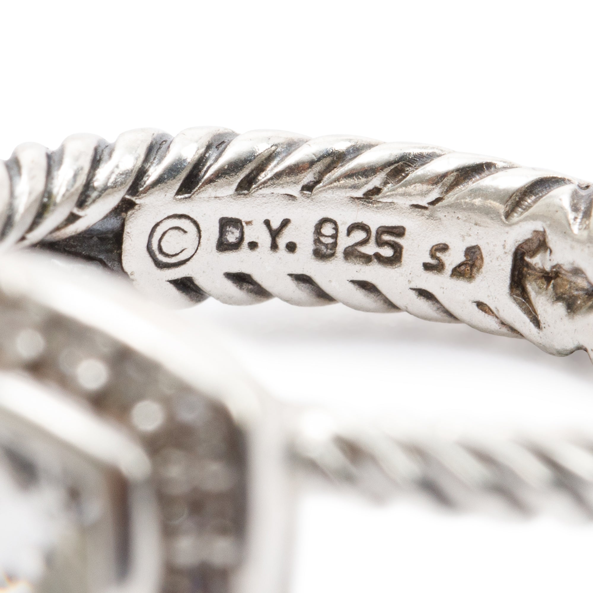 David Yurman Sterling Silver Albion Ring with Quartz and Diamonds