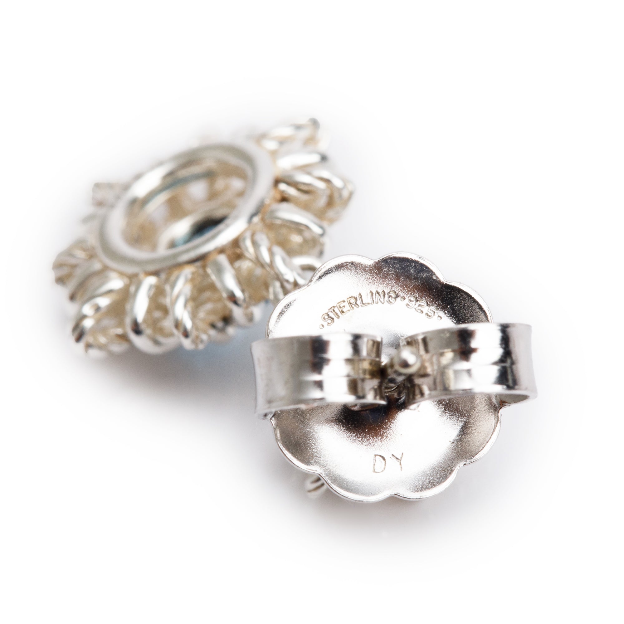 David Yurman Sterling Silver Blue Topaz Starburst Drop Earrings