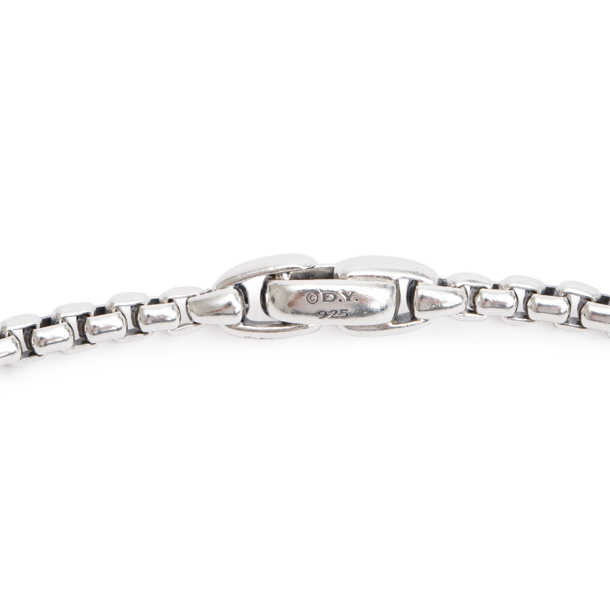 David Yurman Sterling Silver Cable Amulet Vehicle 3.6 MM Box Chain Necklace w/ Box