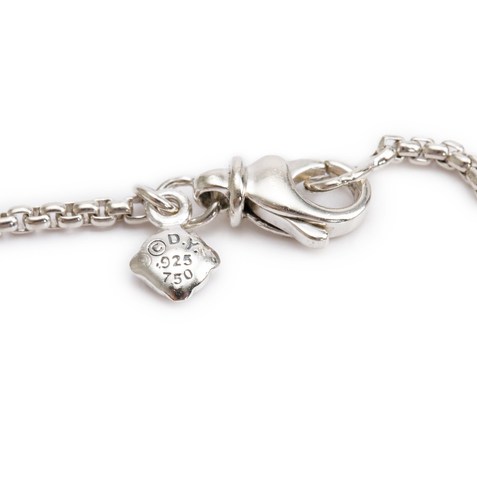 David Yurman Sterling Silver Cable Heart Pendant Necklace