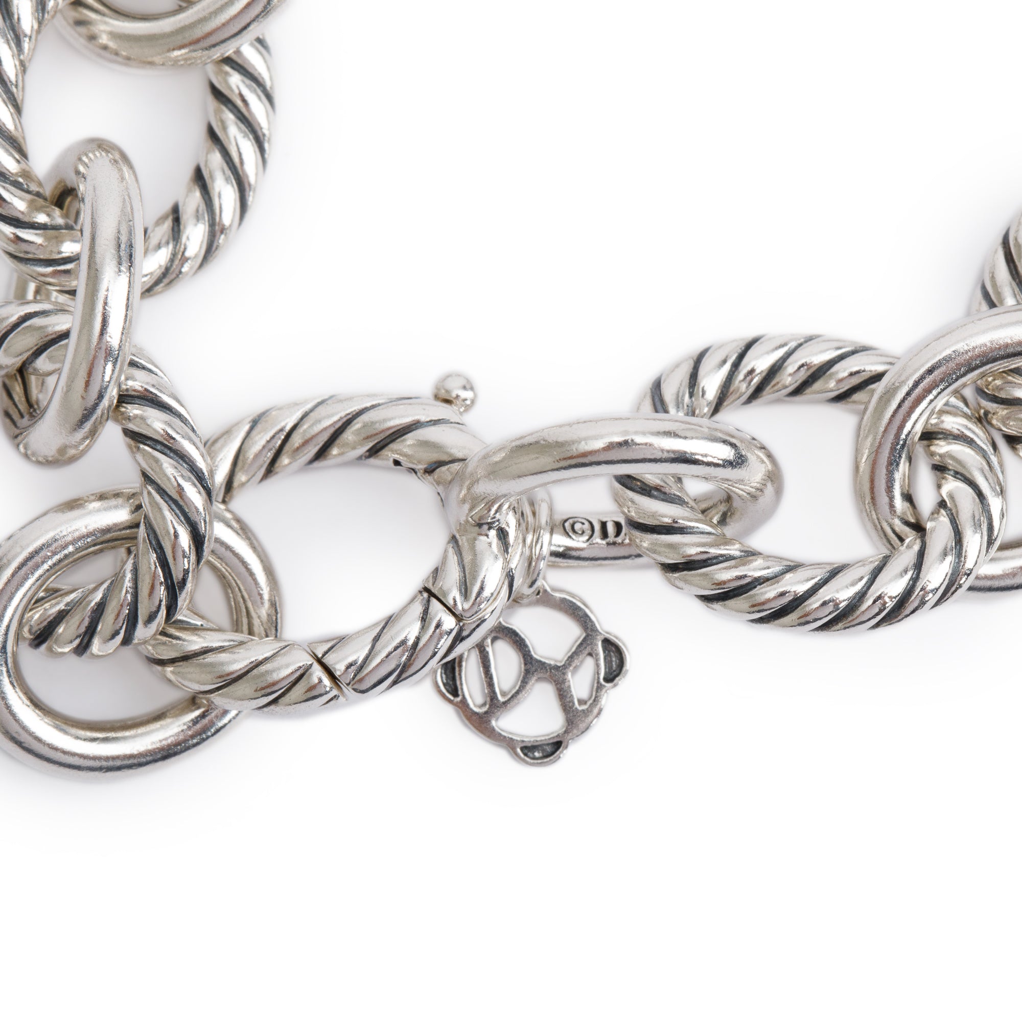 David Yurman Sterling Silver Oval Link Chain Bracelet, 12 MM