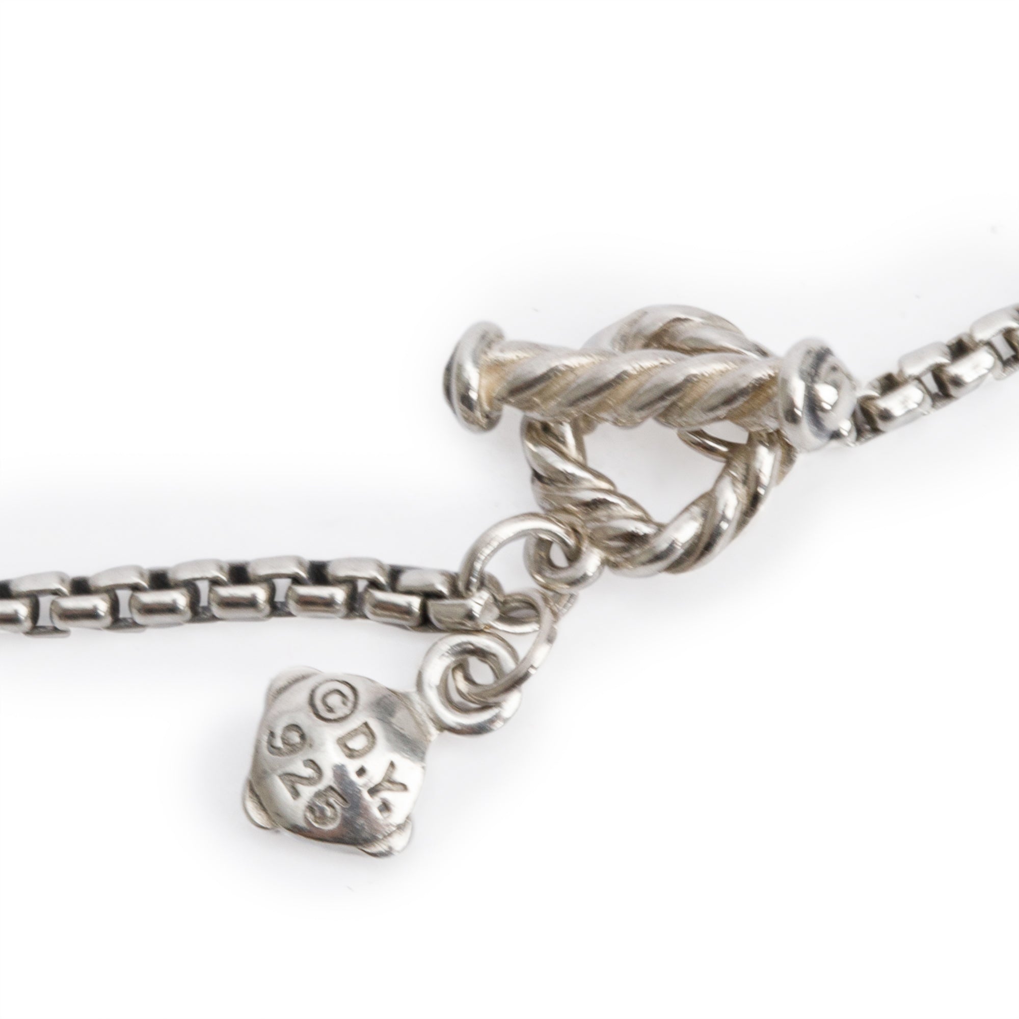 David Yurman Sterling Silver Pearl Quatrefoil Station Long Necklace