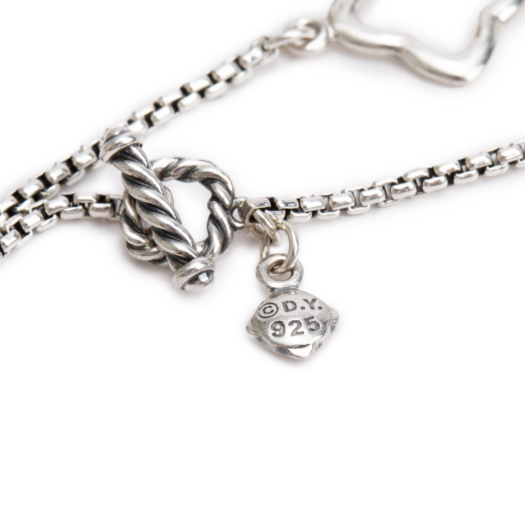 David Yurman Sterling Silver Pearl Quatrefoil Station Long Necklace