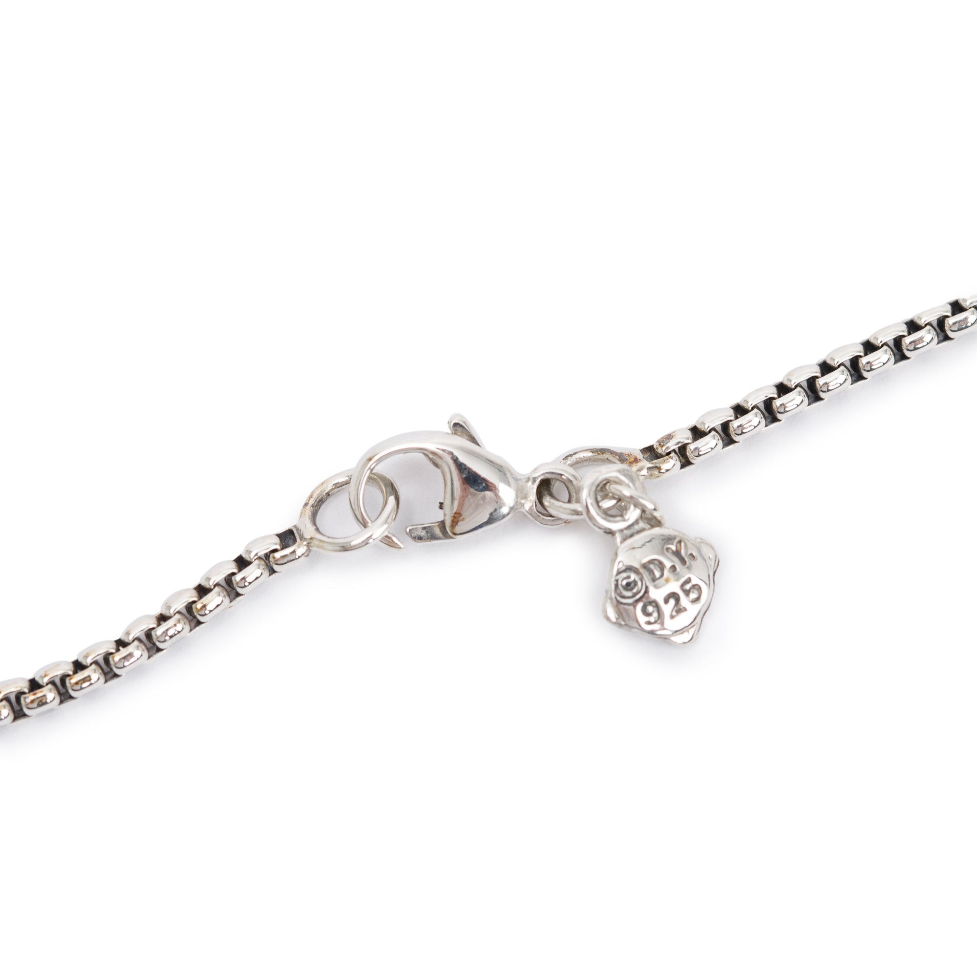 David Yurman Sterling Silver Sky Cross Pendant Necklace w/ Box