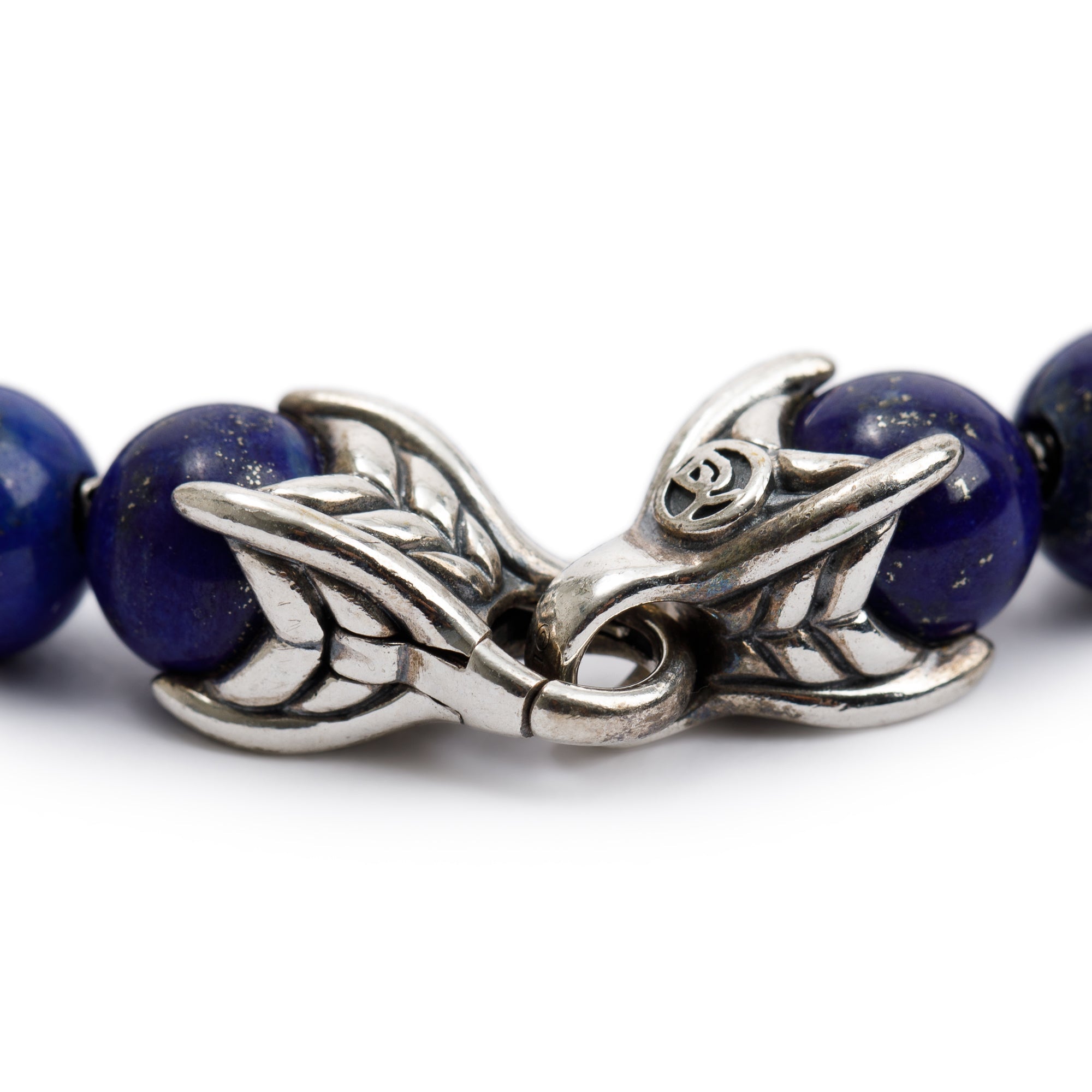 David Yurman Sterling Silver Spiritual Beads Lapis Lazuli Bracelet