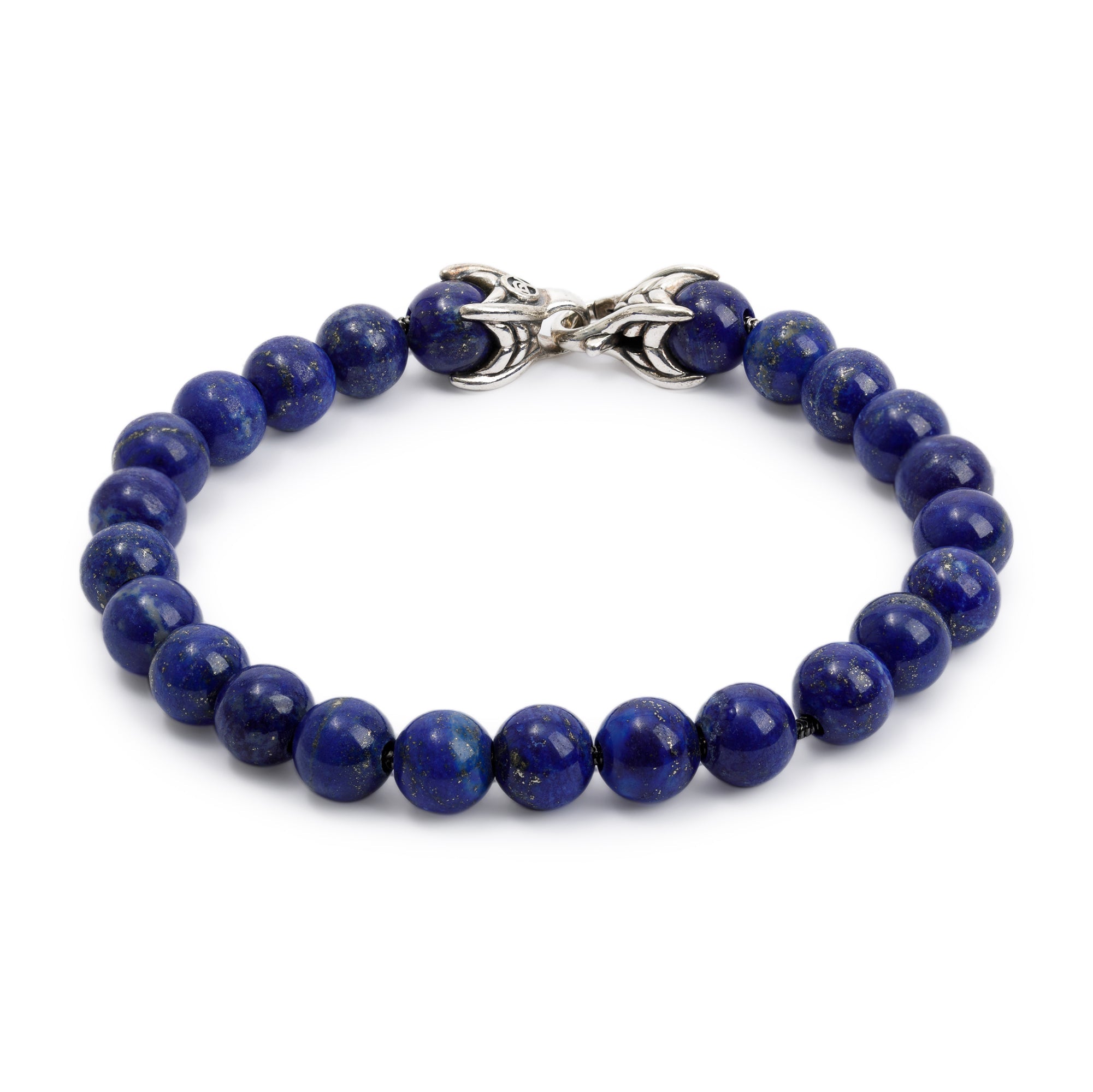 David Yurman Sterling Silver Spiritual Beads Lapis Lazuli Bracelet