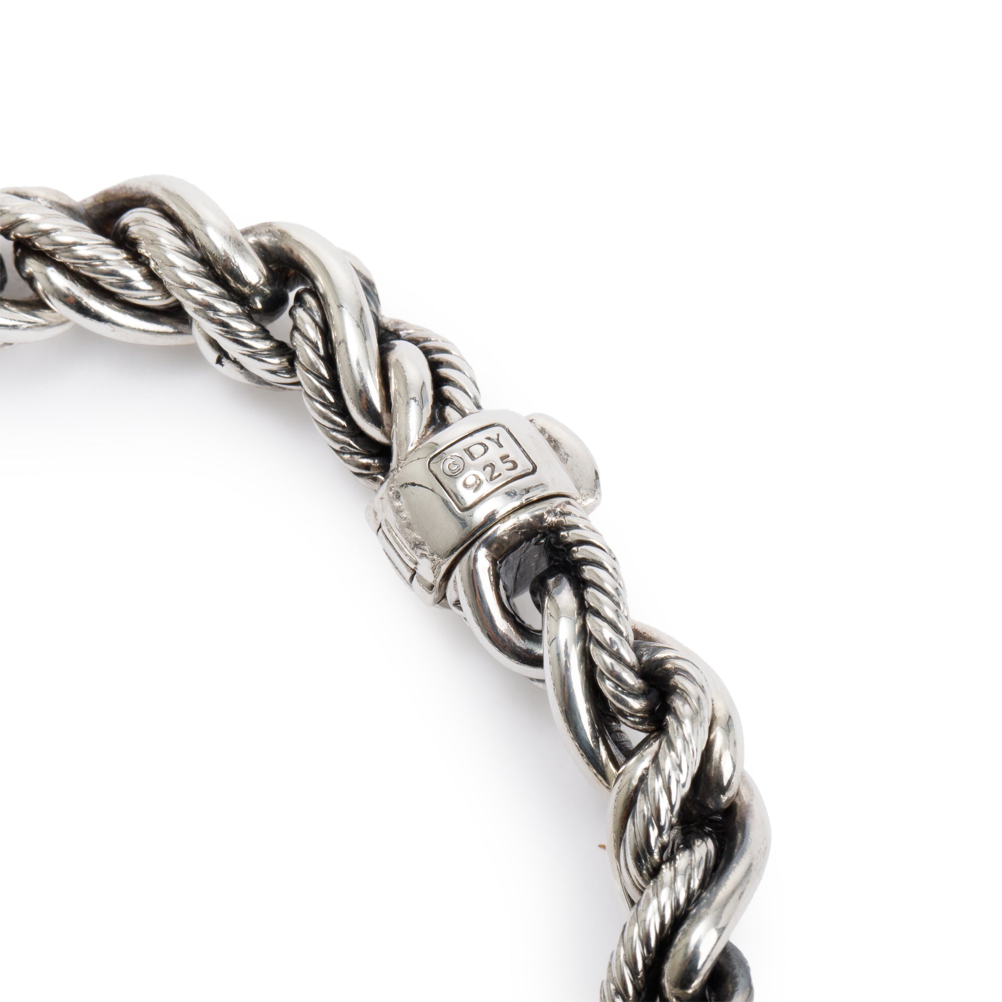 David Yurman Sterling Silver Woven Cable Bracelet, 8 MM