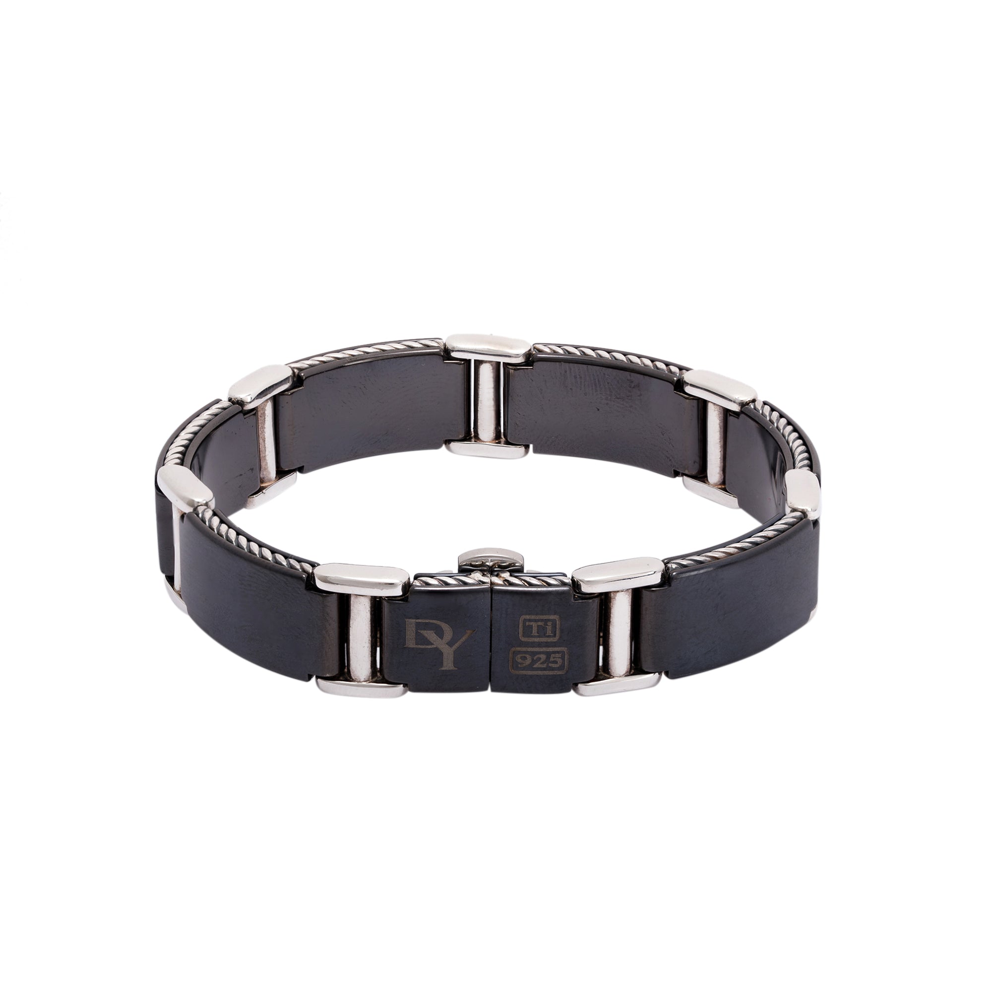David Yurman Titanium Tile Station Bracelet w/ Box