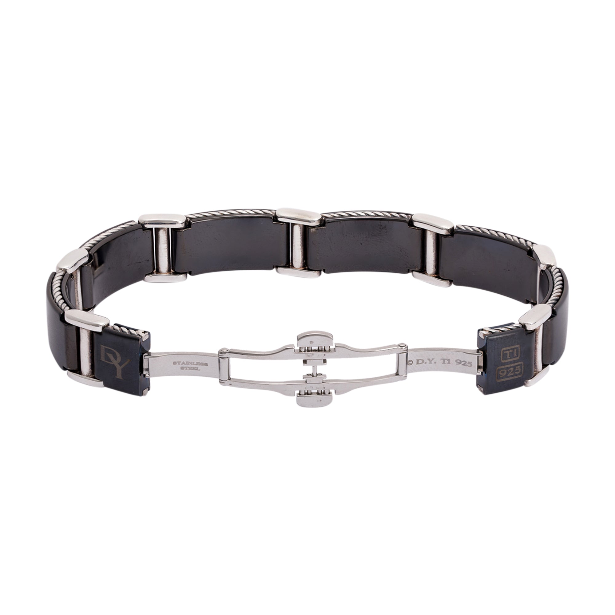 David Yurman Titanium Tile Station Bracelet w/ Box