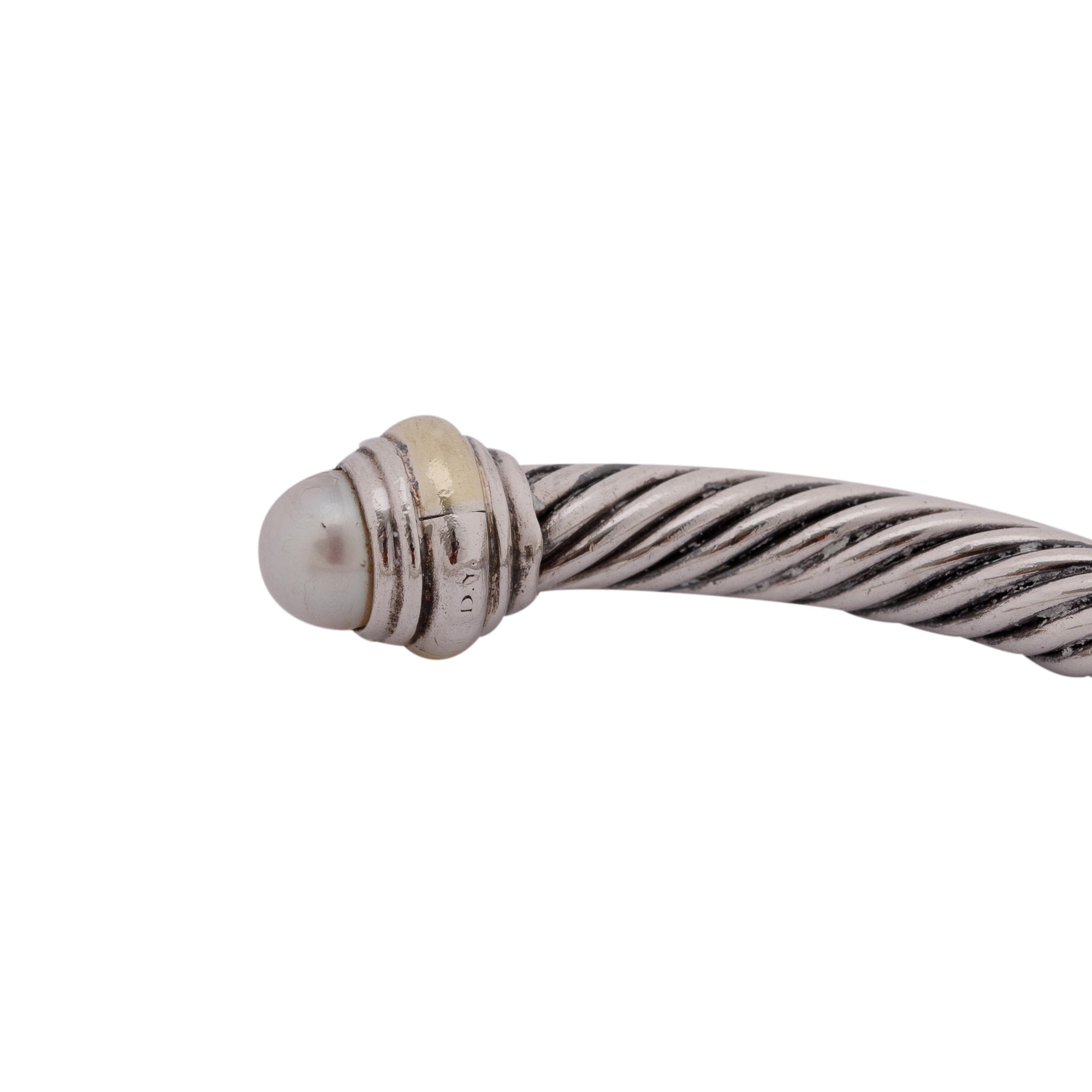 David Yurman Two-Tone 5 MM Cable Classics Bracelet with Pearls