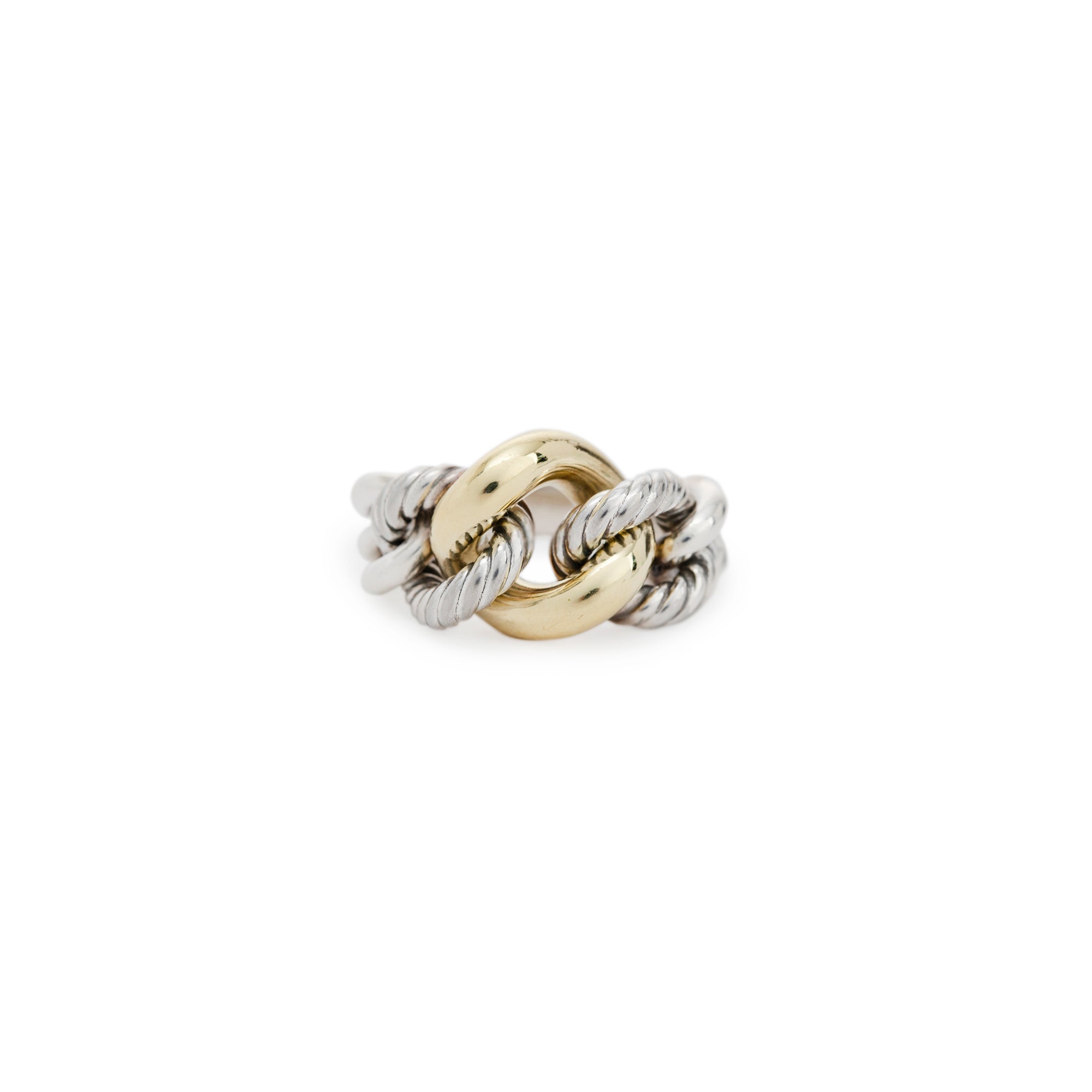 David Yurman Two-Tone Belmont Curb Link Ring
