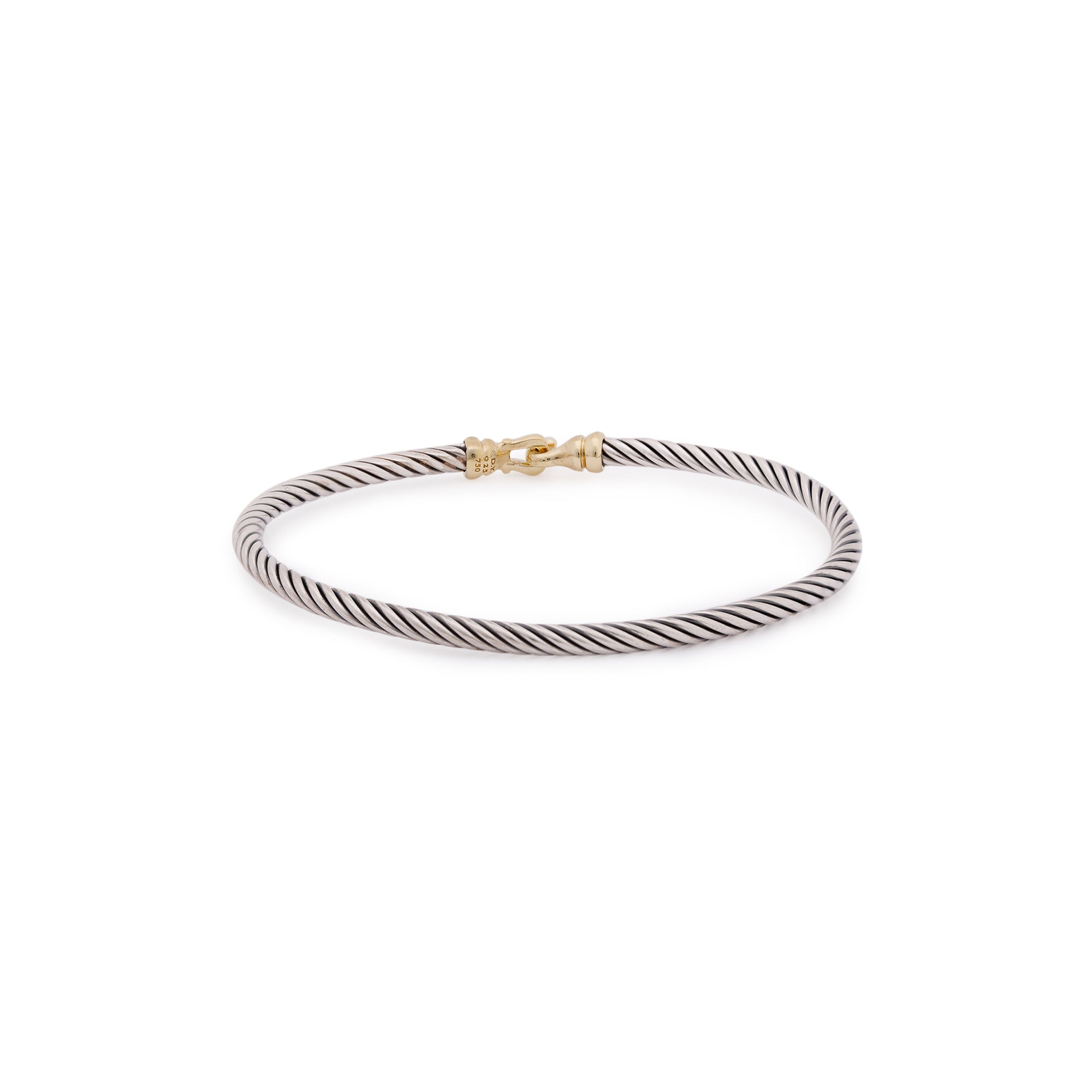David Yurman Two-Tone Buckle Bracelet, 3MM