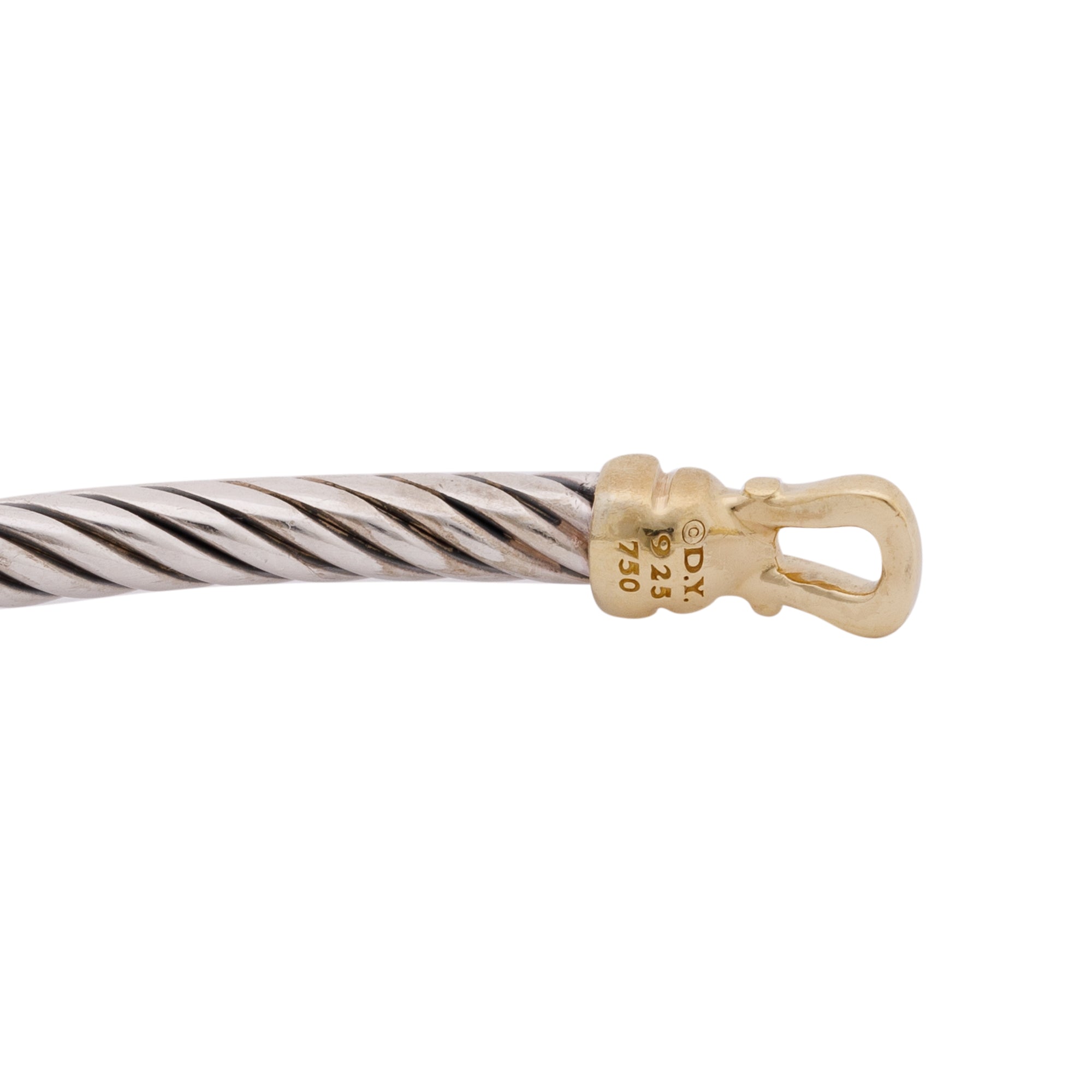 David Yurman Two-Tone Buckle Bracelet, 3MM