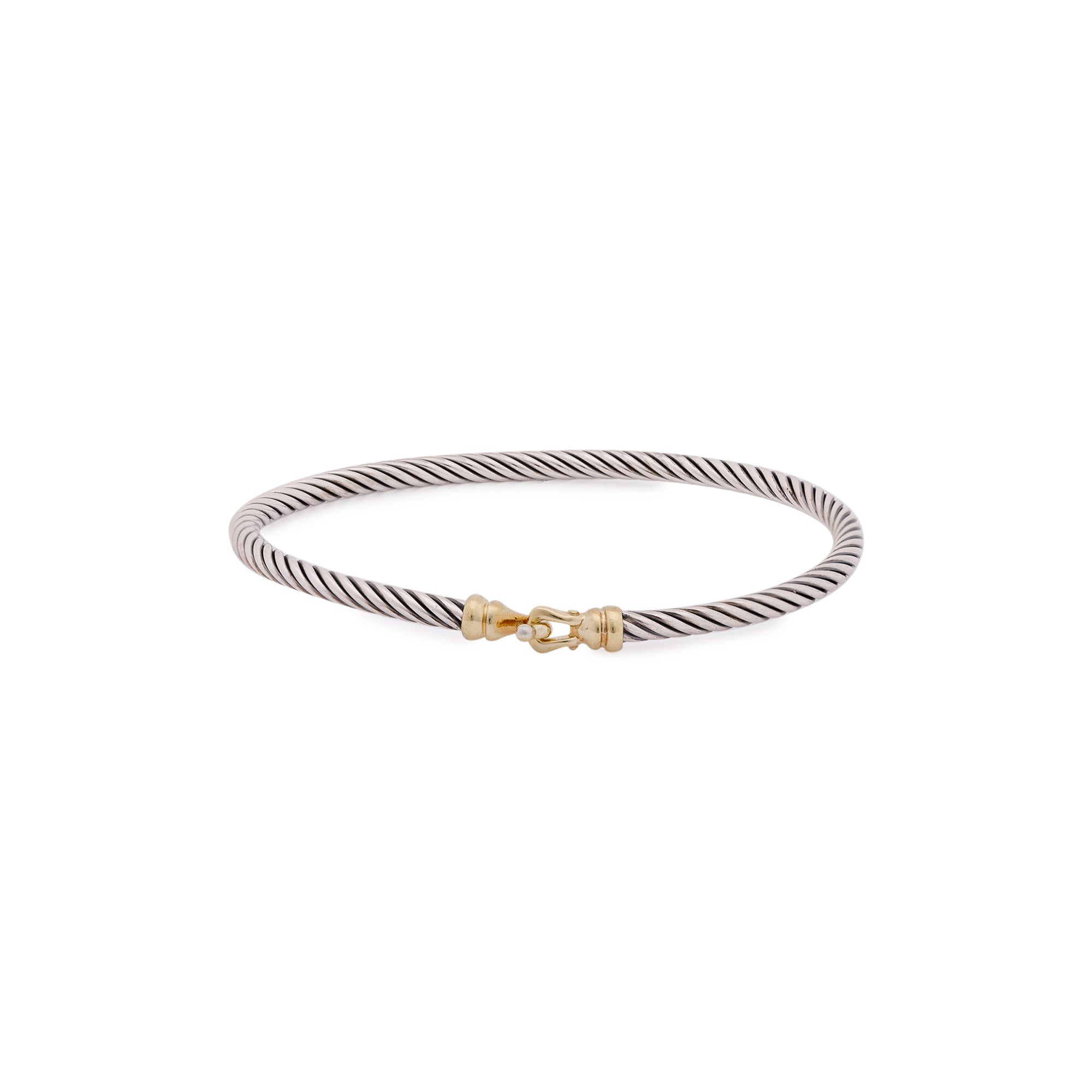 David Yurman Two-Tone Buckle Bracelet, 3MM