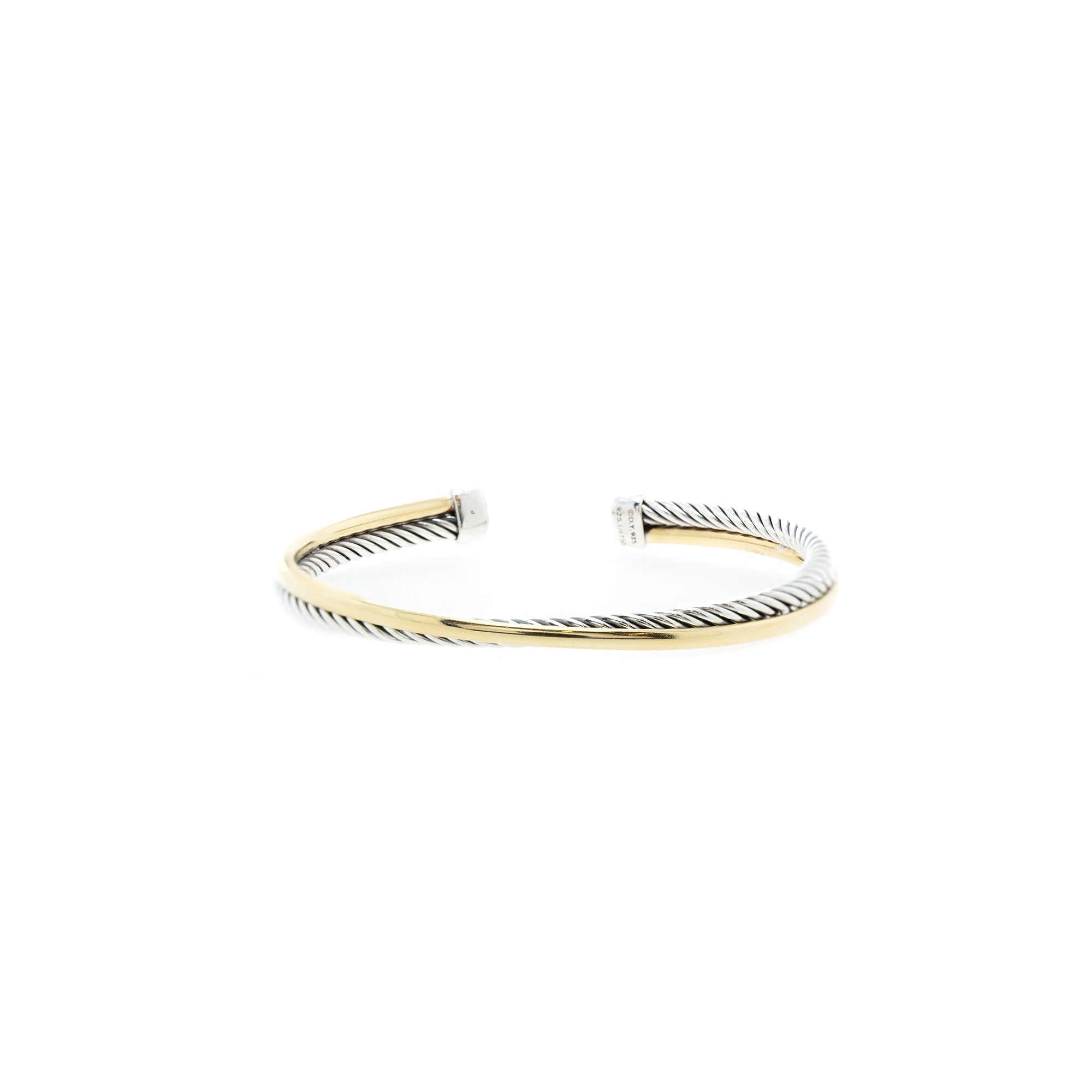 David Yurman Two-Tone Crossover Cuff Bracelet, 3 MM