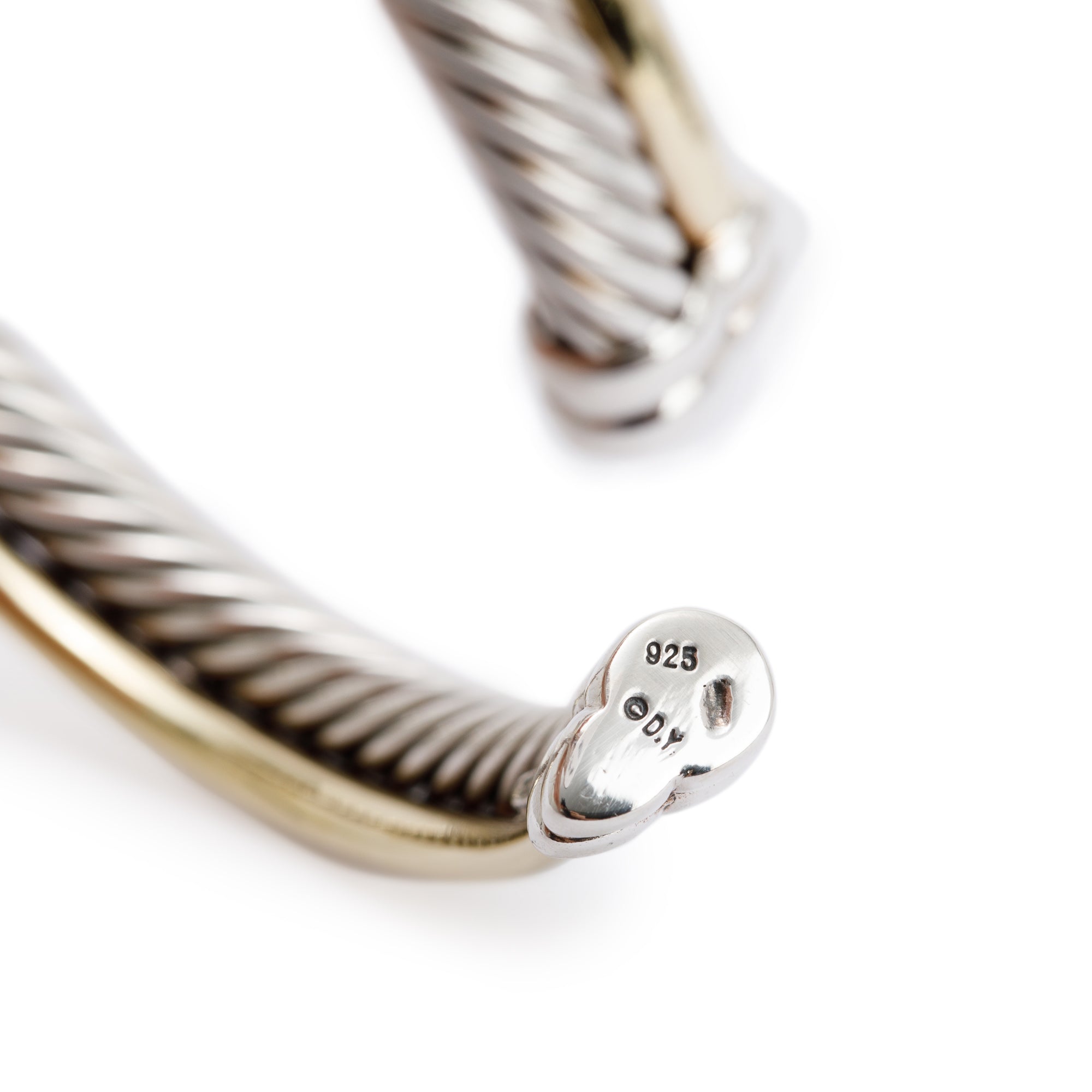 David Yurman Two-Tone Crossover Cuff Bracelet, 5 MM