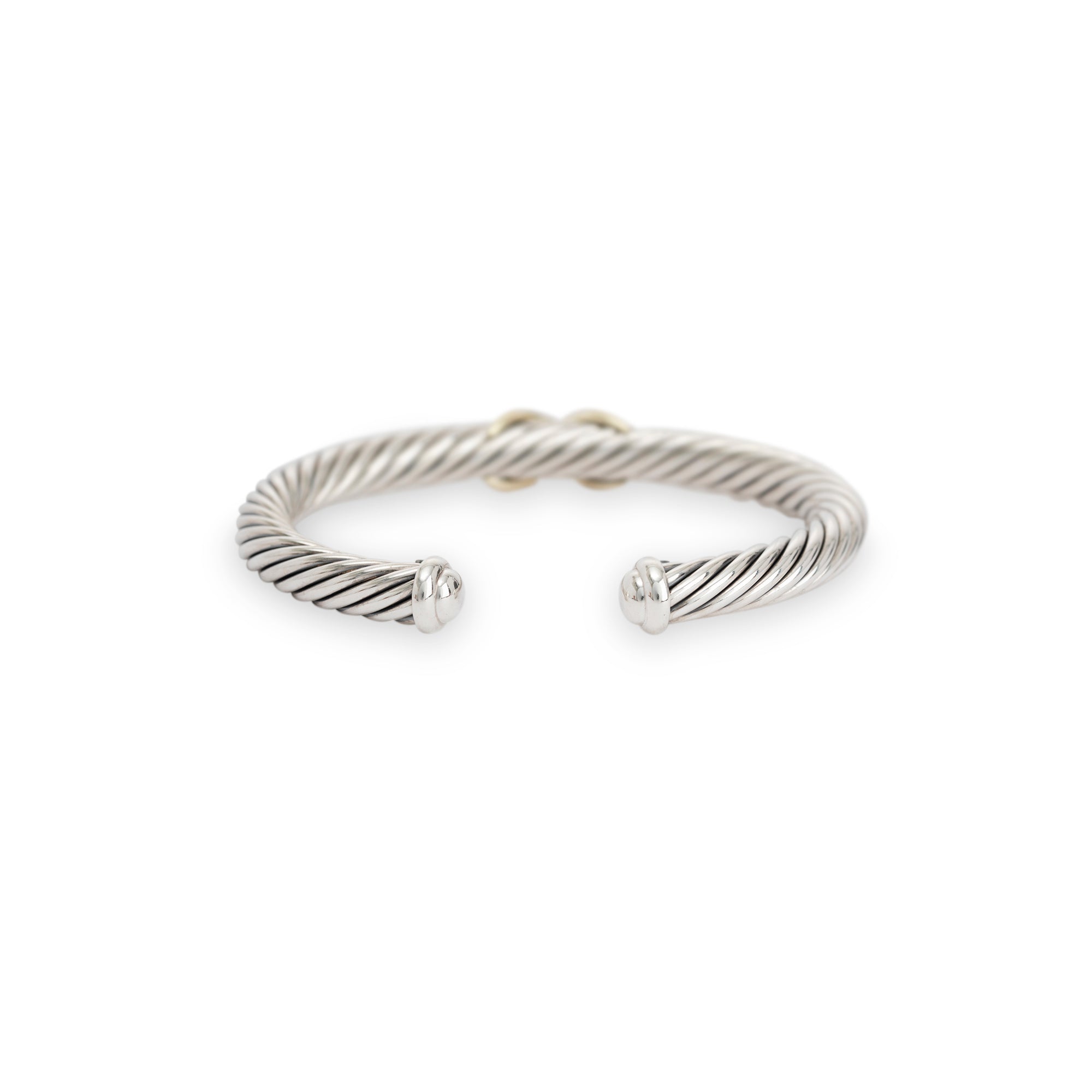 David Yurman Two-Tone X Station Bracelet, 7 MM