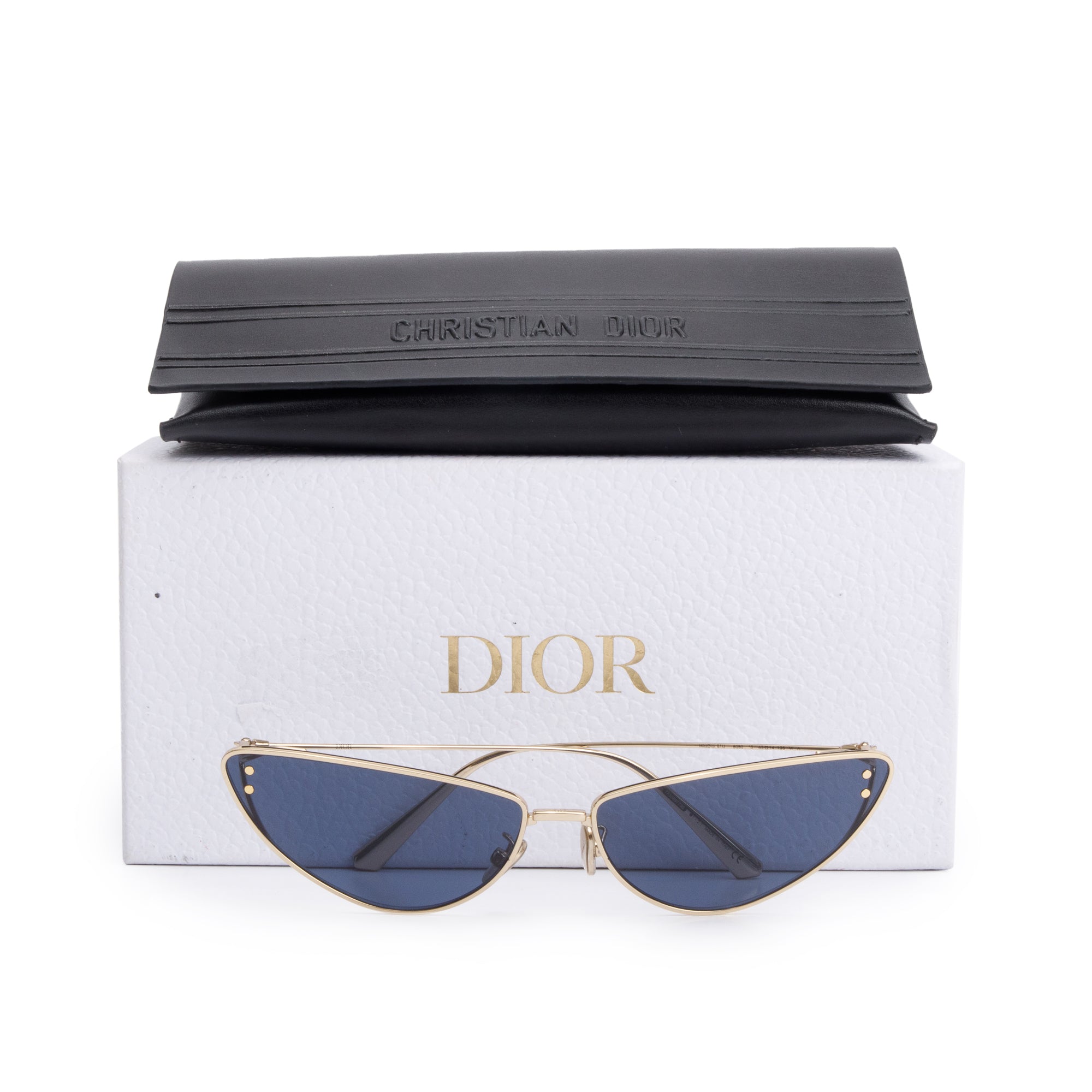 Dior Gold-Tone Metal Frame Miss Dior B1U Cat Eye Sunglasses