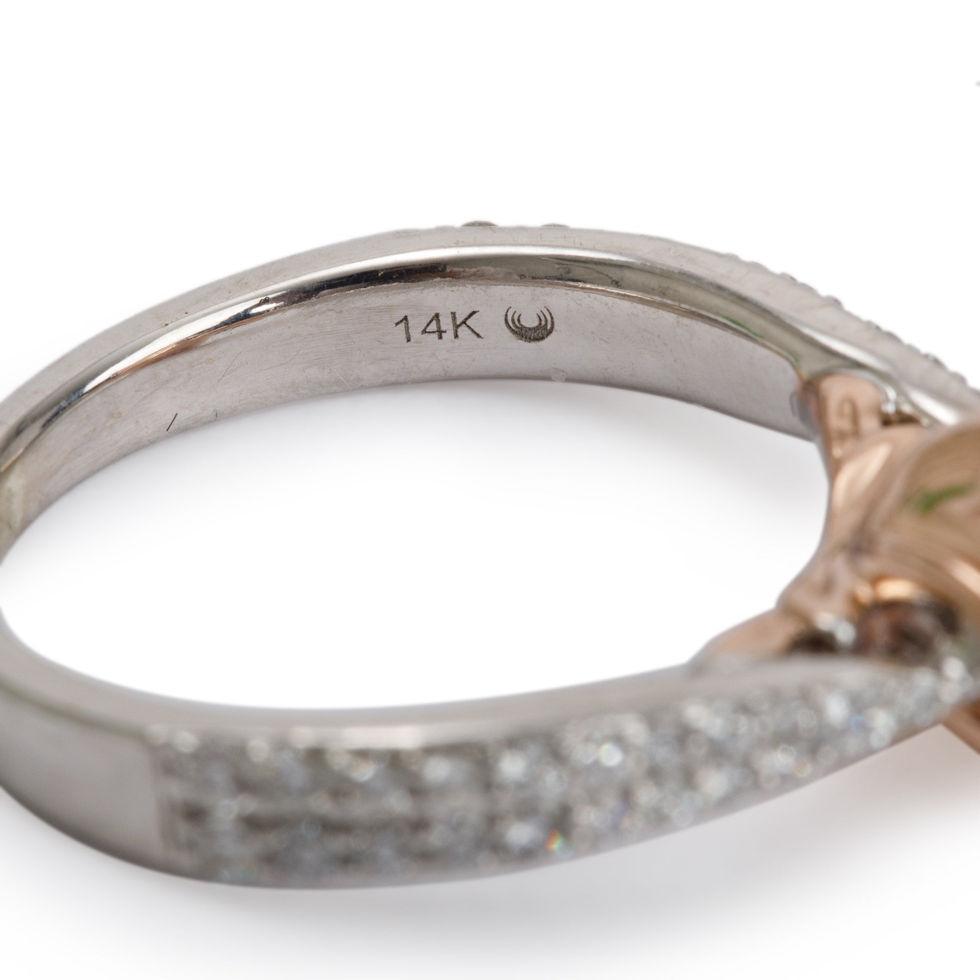 Disney 14k White & Rose Gold Diamond Ring, Size 5.25