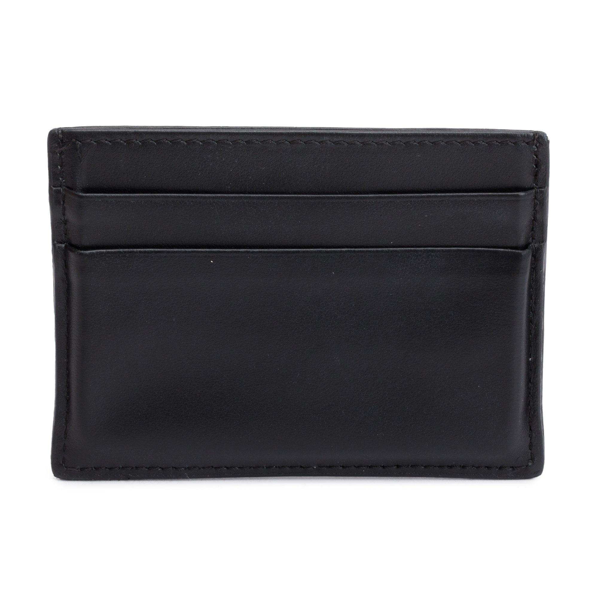 Dolce & Gabbana Black Calfskin Leather DG Logo Card Holder
