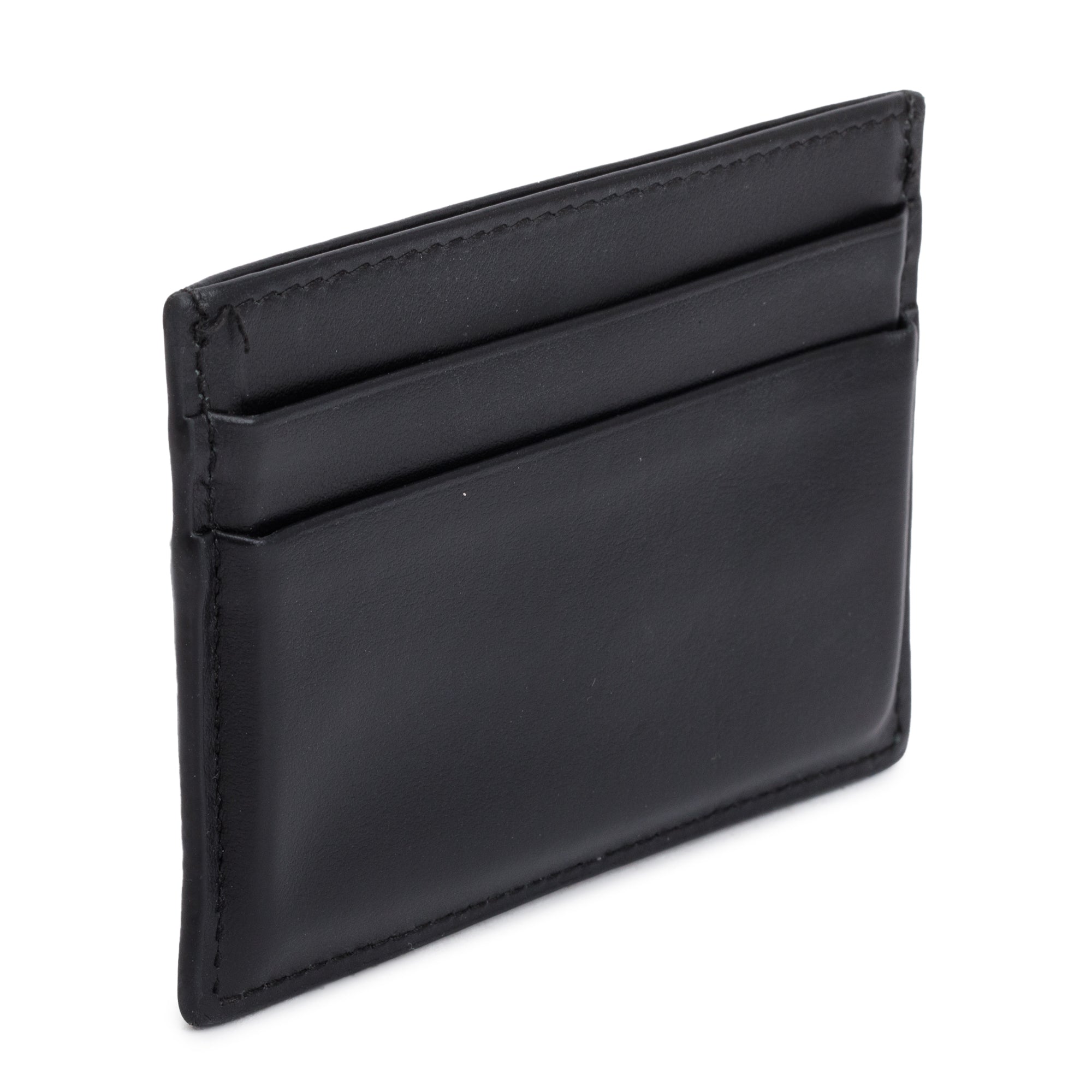 Dolce & Gabbana Black Calfskin Leather DG Logo Card Holder