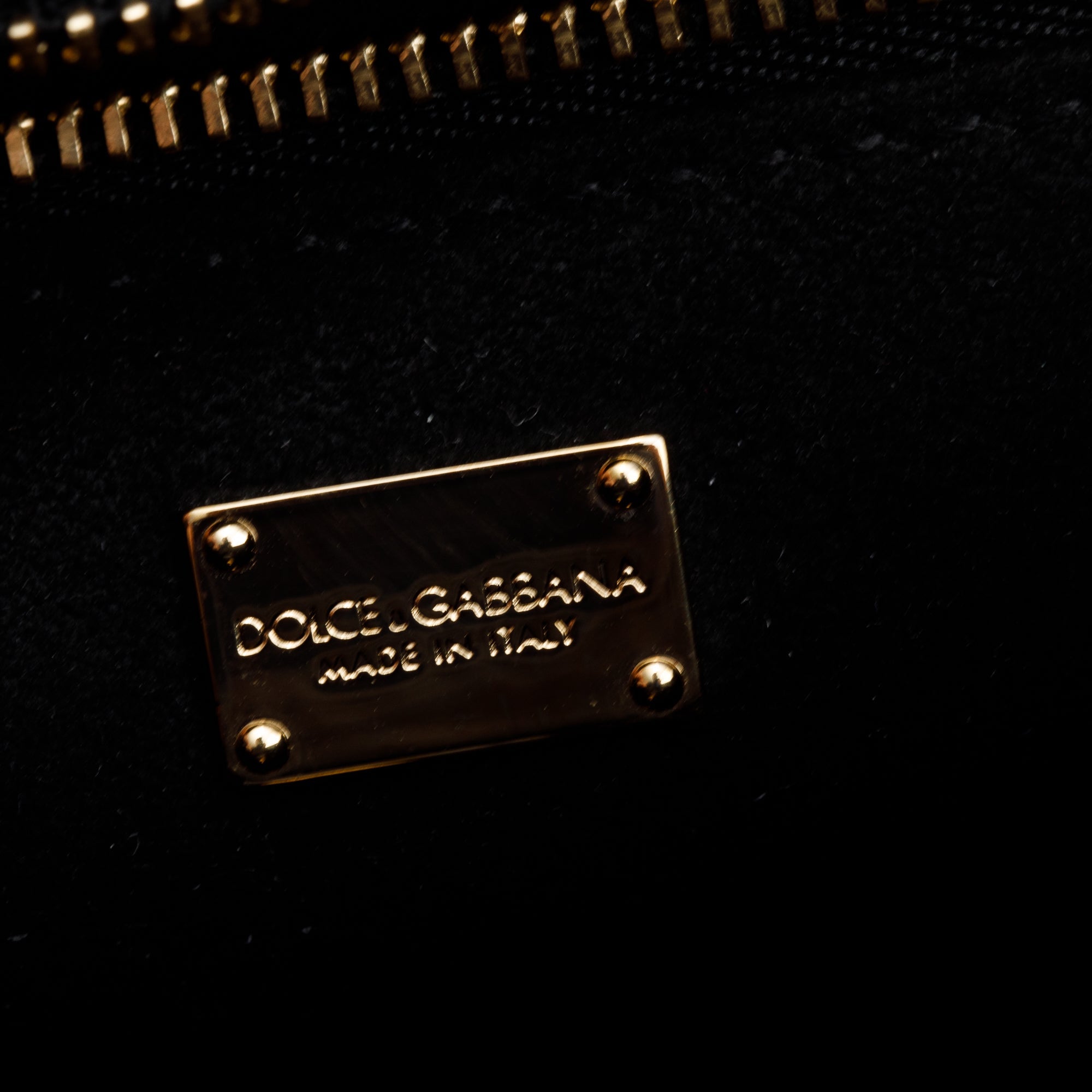 Dolce & Gabbana Black Calfskin Leather DG Logo Crossbody Bag