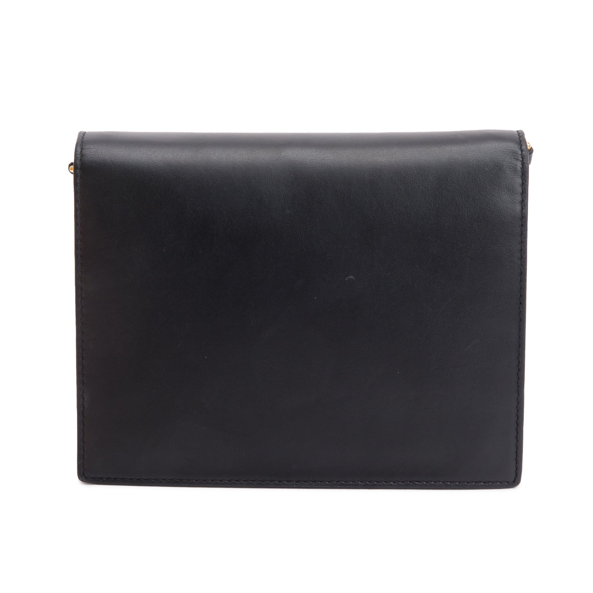 Dolce & Gabbana Black Calfskin Leather DG Logo Crossbody Bag