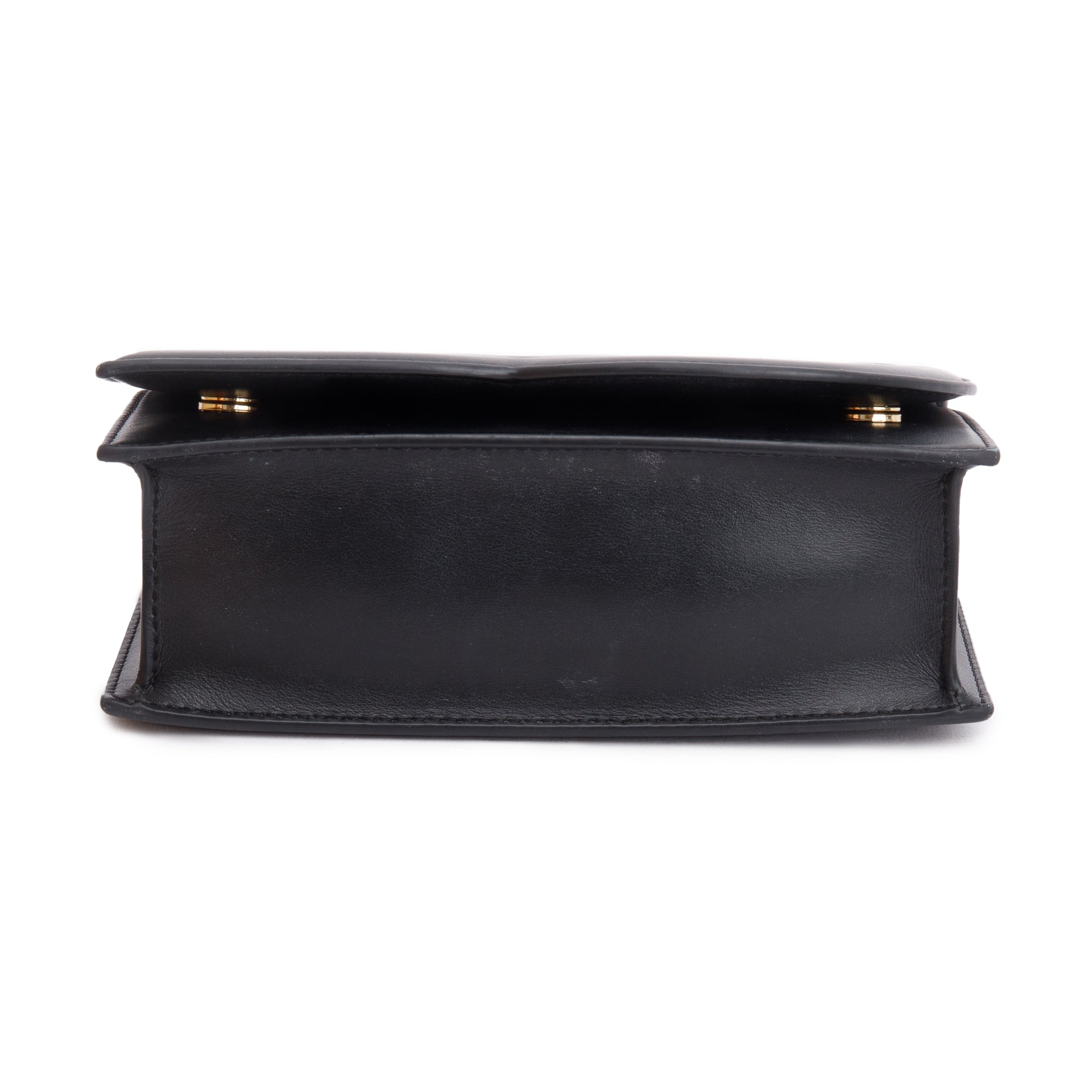 Dolce & Gabbana Black Calfskin Leather DG Logo Crossbody Bag