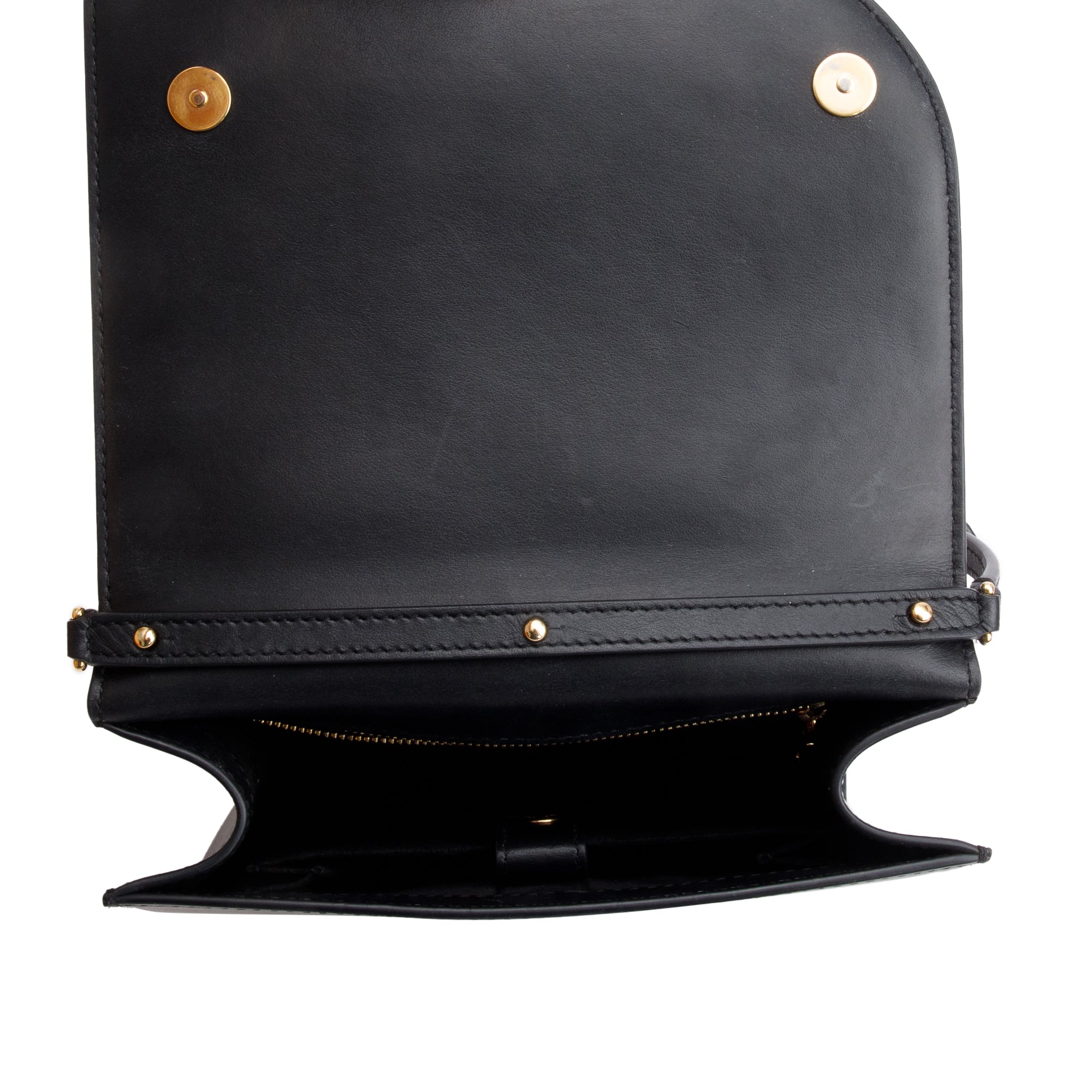 Dolce & Gabbana Black Calfskin Leather DG Logo Crossbody Bag