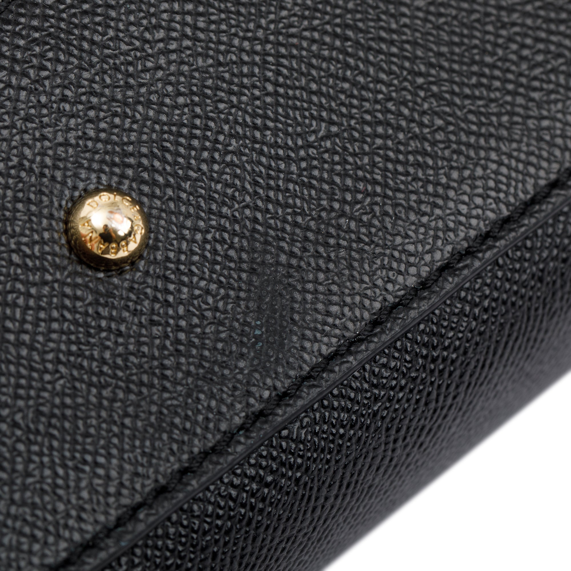 Dolce & Gabbana Black Calfskin Leather East West Miss Sicily Bag w/ Strap