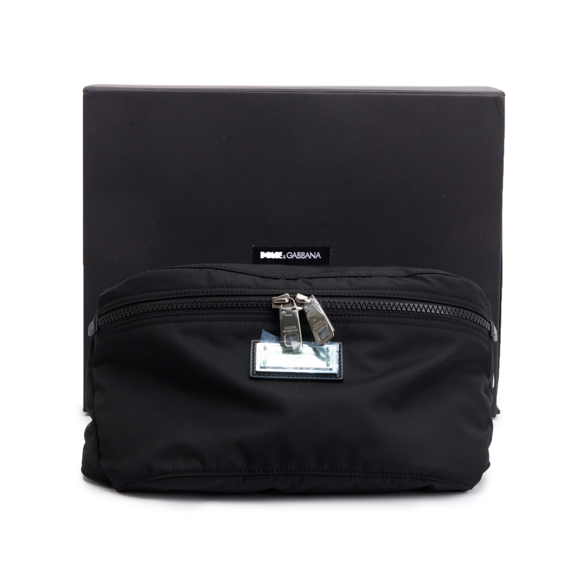 バッグ dolce&gabbana nlyon bag Dolce & Gabbana Black Nylon Logo Belt Bag w/ Box