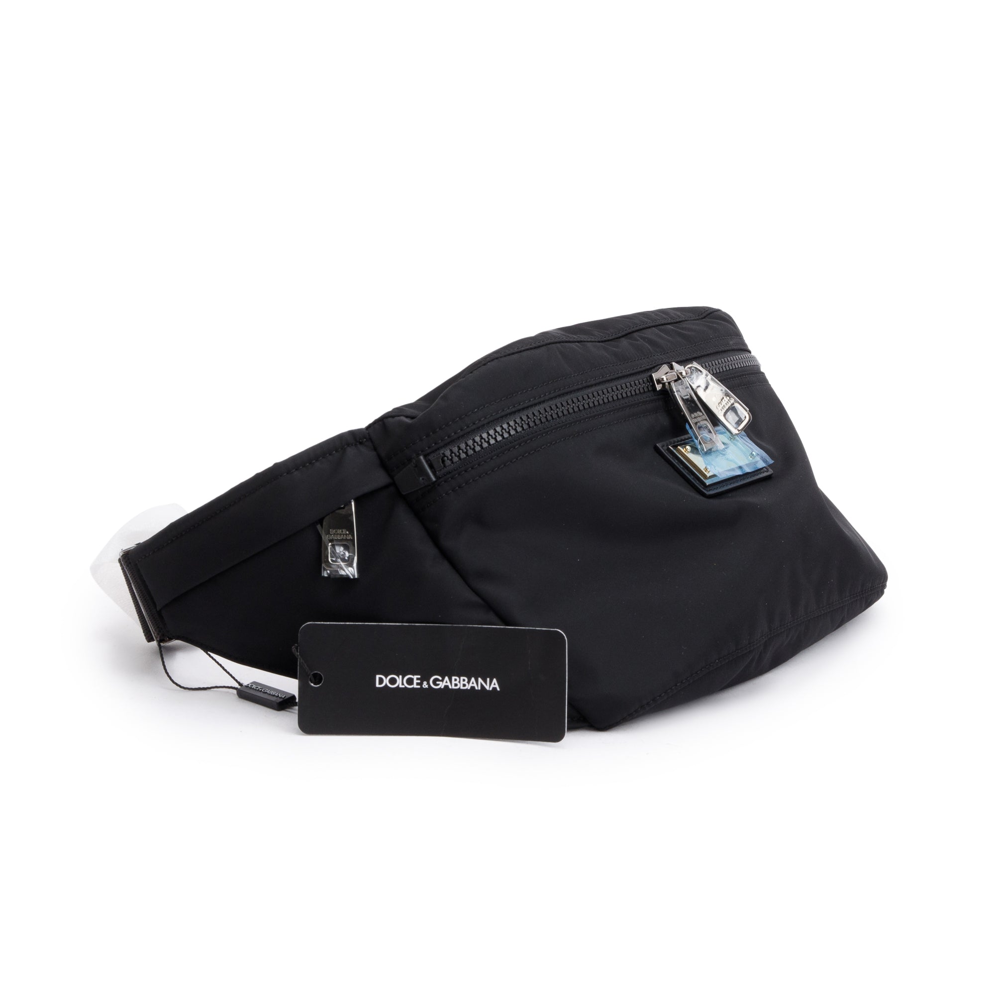 Dolce & Gabbana Black Nylon Logo Belt Bag w/ Box & Authenticity Card