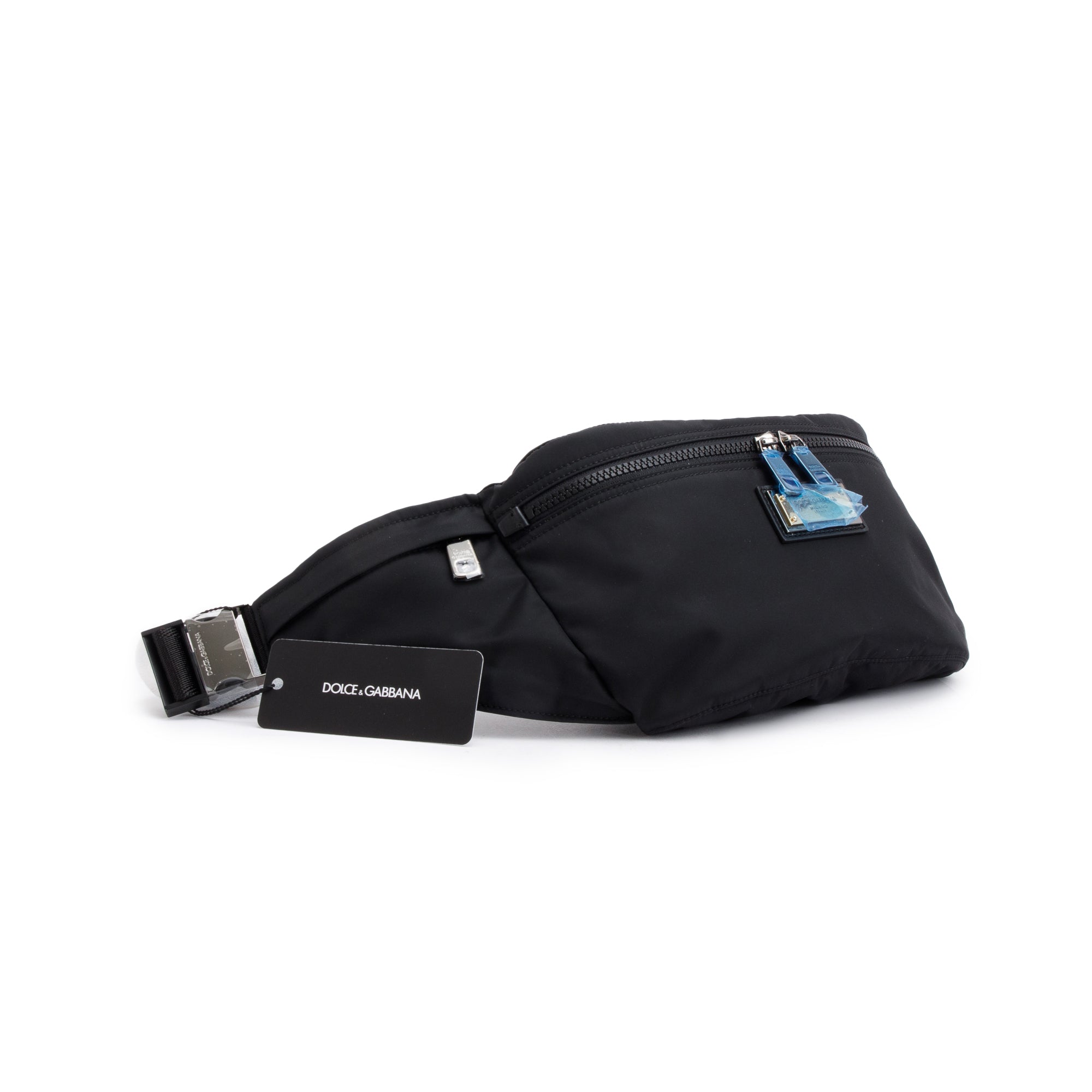 Dolce & Gabbana Black Nylon Logo Belt Bag w/ Box & Authenticity Card