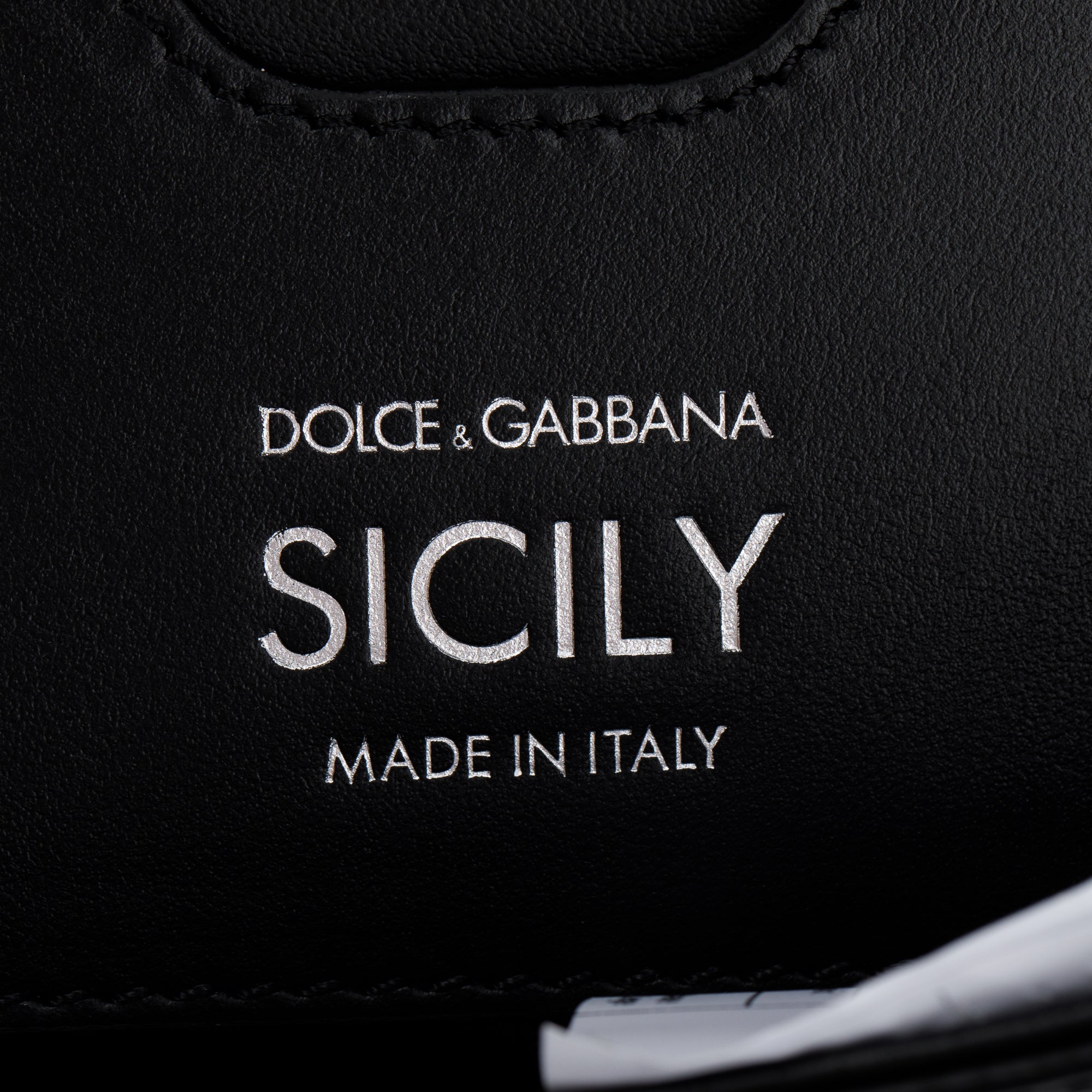 Dolce & Gabbana Black Patent Leather Medium Kim Sicily Bag w/ Strap & Box