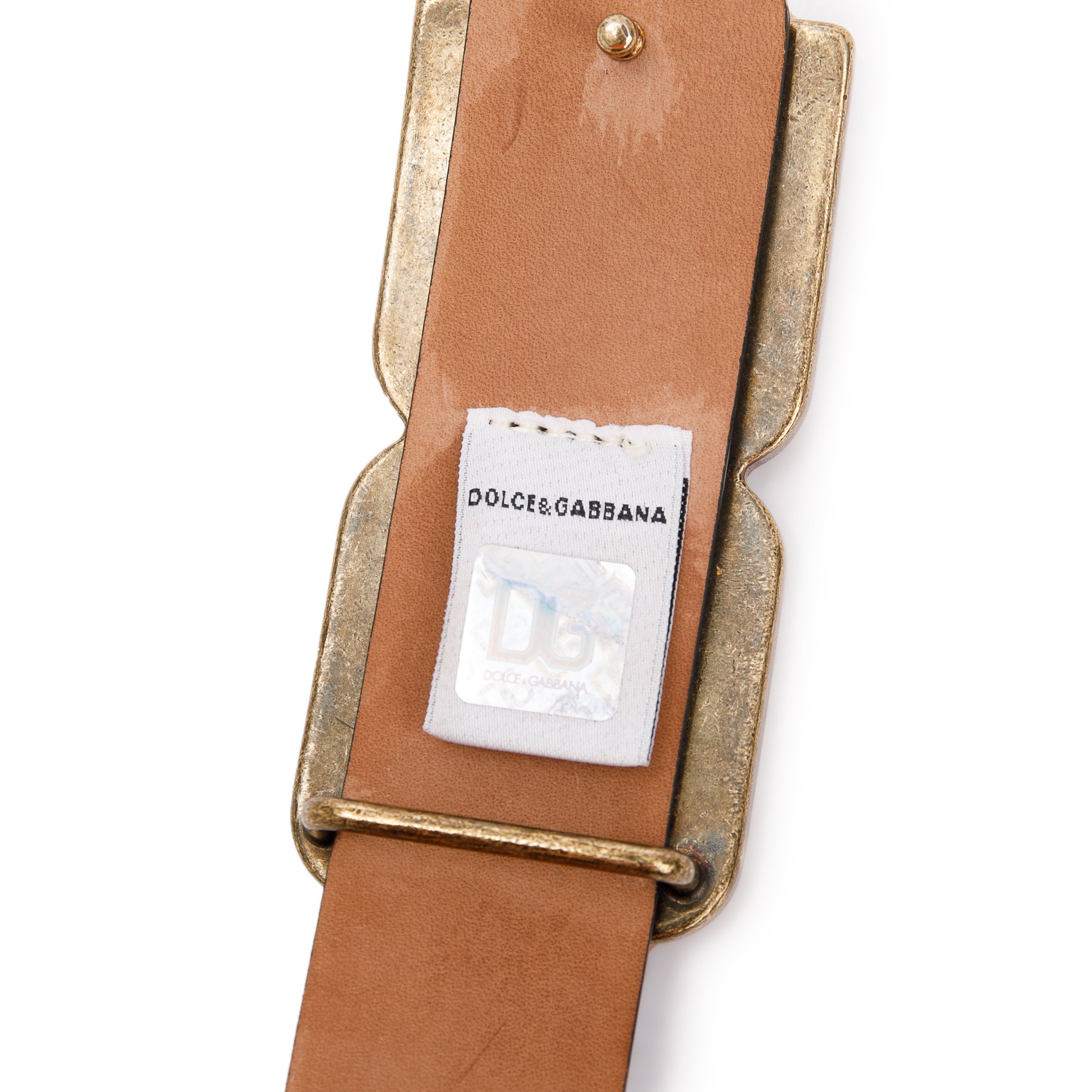 Dolce & Gabbana Black Smooth Leather D&G Buckle Belt 90 36