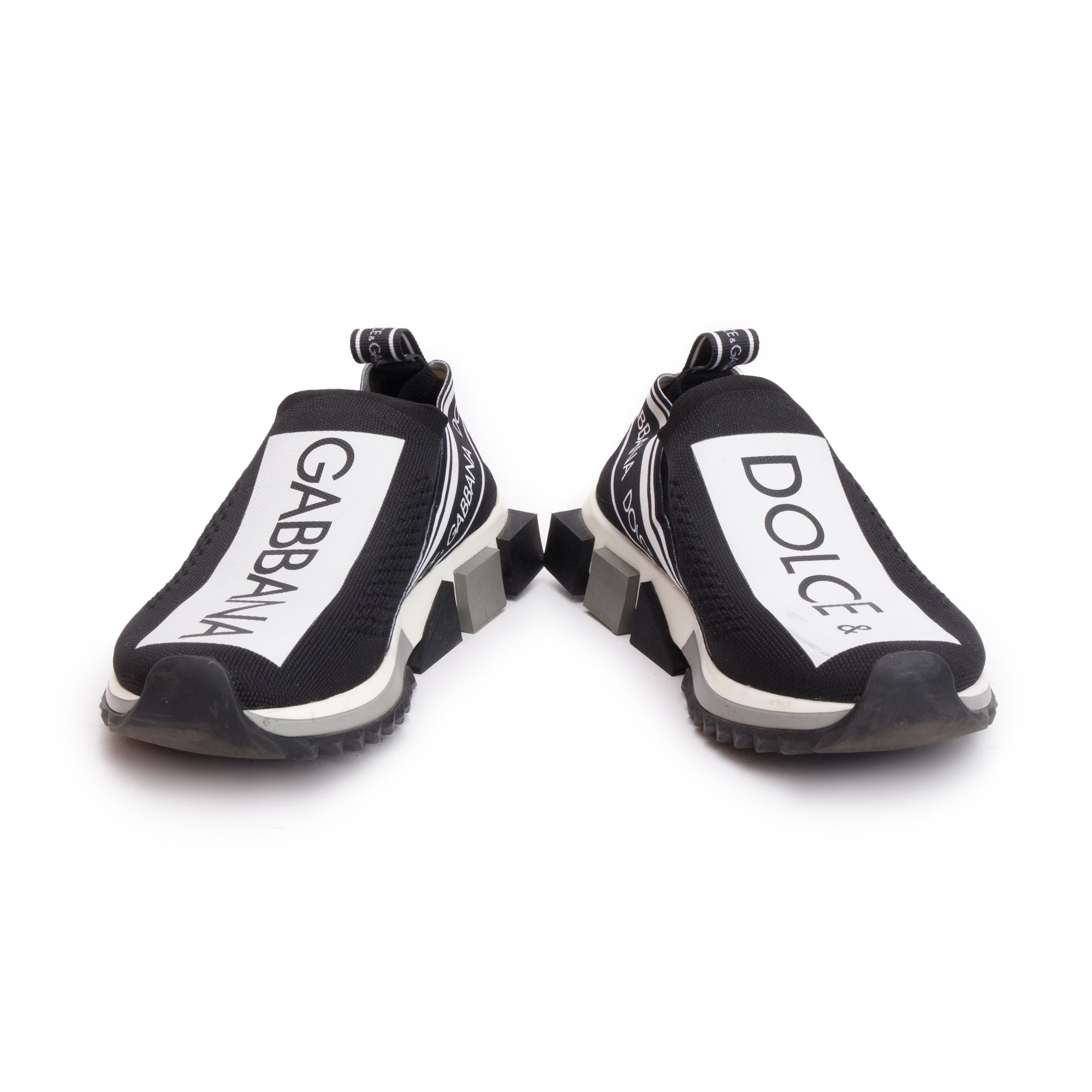 Dolce & Gabbana Black Stretch Mesh Sorrento Slip-On Sneaker, Size 39