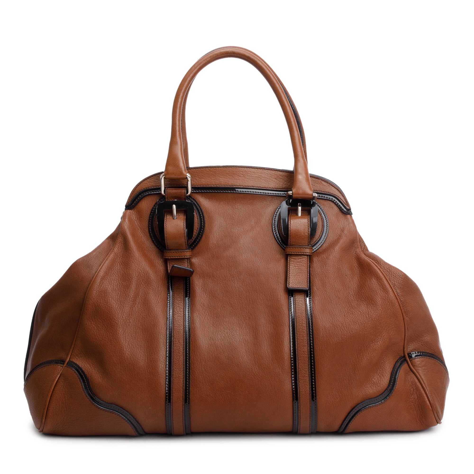 Dolce & Gabbana Brown Calfskin Leather Miss Roman Shoulder Bag