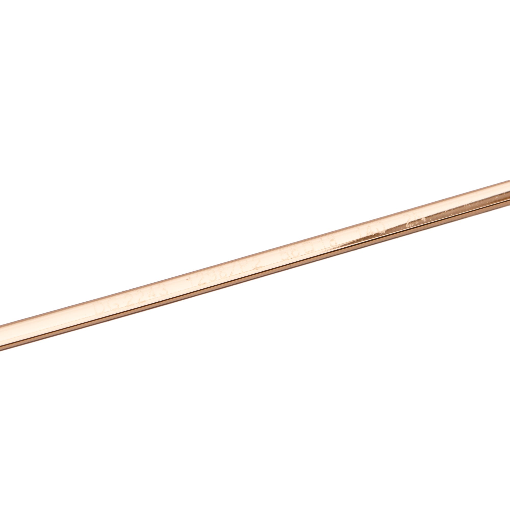 Dolce & Gabbana DG2243 Rose Gold Plated Metal Frame Round Sunglasses w/ Case