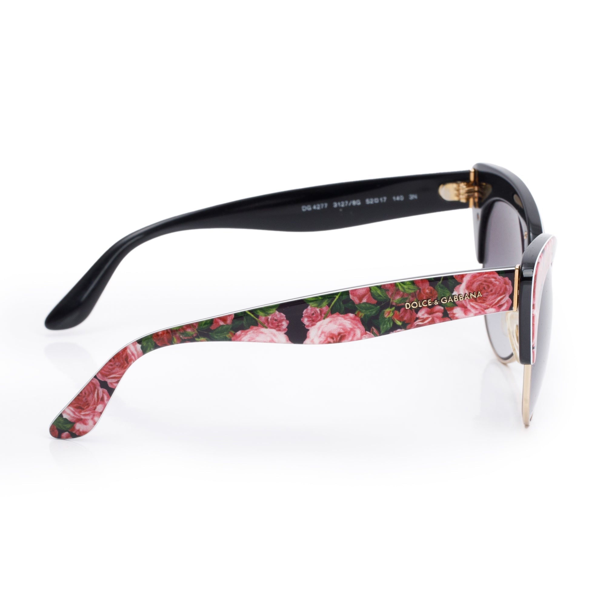 Dolce & Gabbana DG4277 Floral Acetate Cat-Eye Sunglasses w/ Case