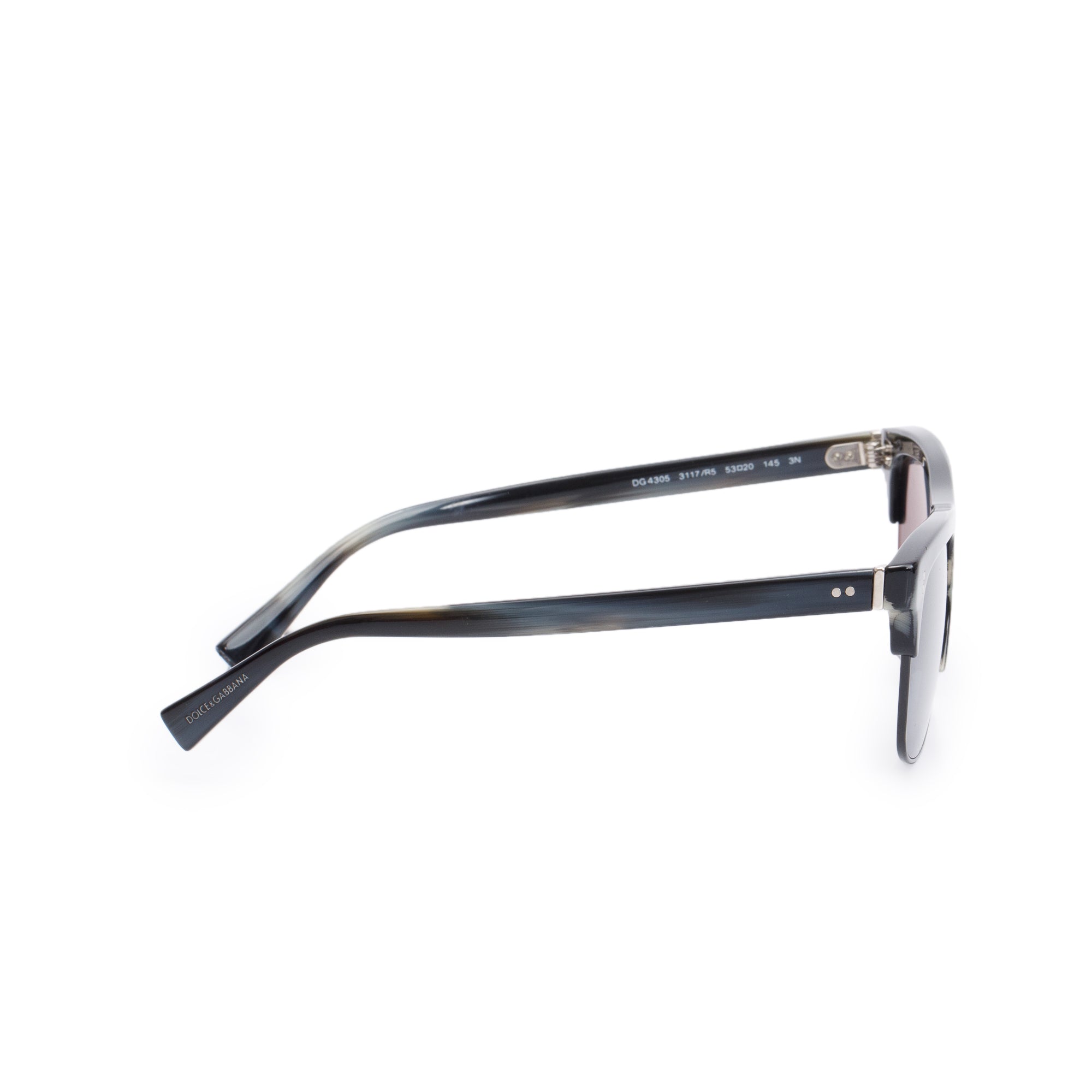 Dolce & Gabbana DG4305 Black/Grey Acetate Sunglasses w/ Box