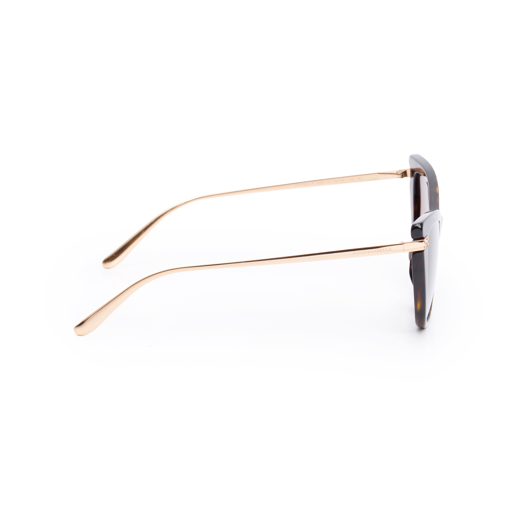 Dolce & Gabbana DG4381-F Havana Acetate Cat-Eye Sunglasses w/ Case