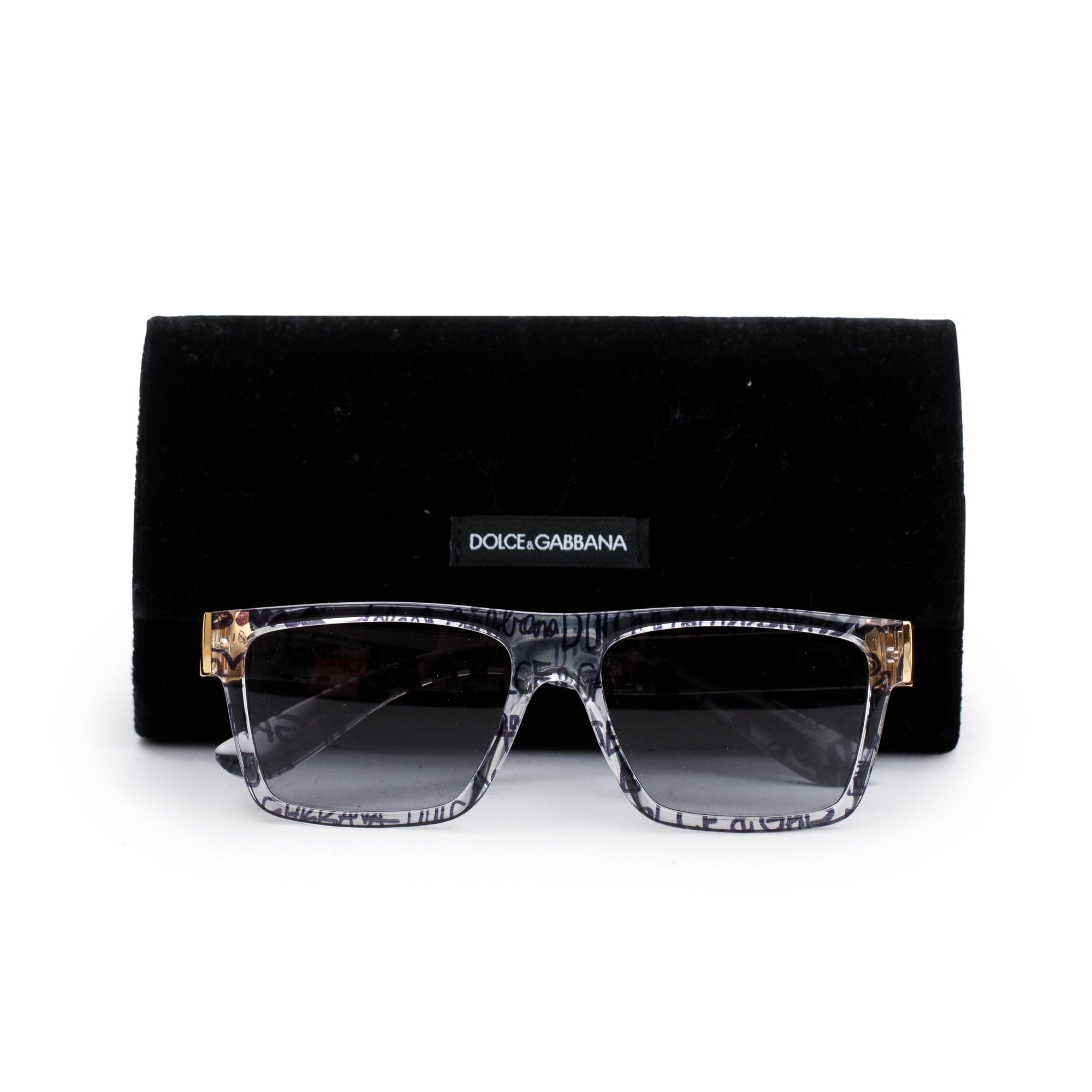 Dolce & Gabbana DG6164 Transparent Acetate Graffiti Sunglasses w/ Case