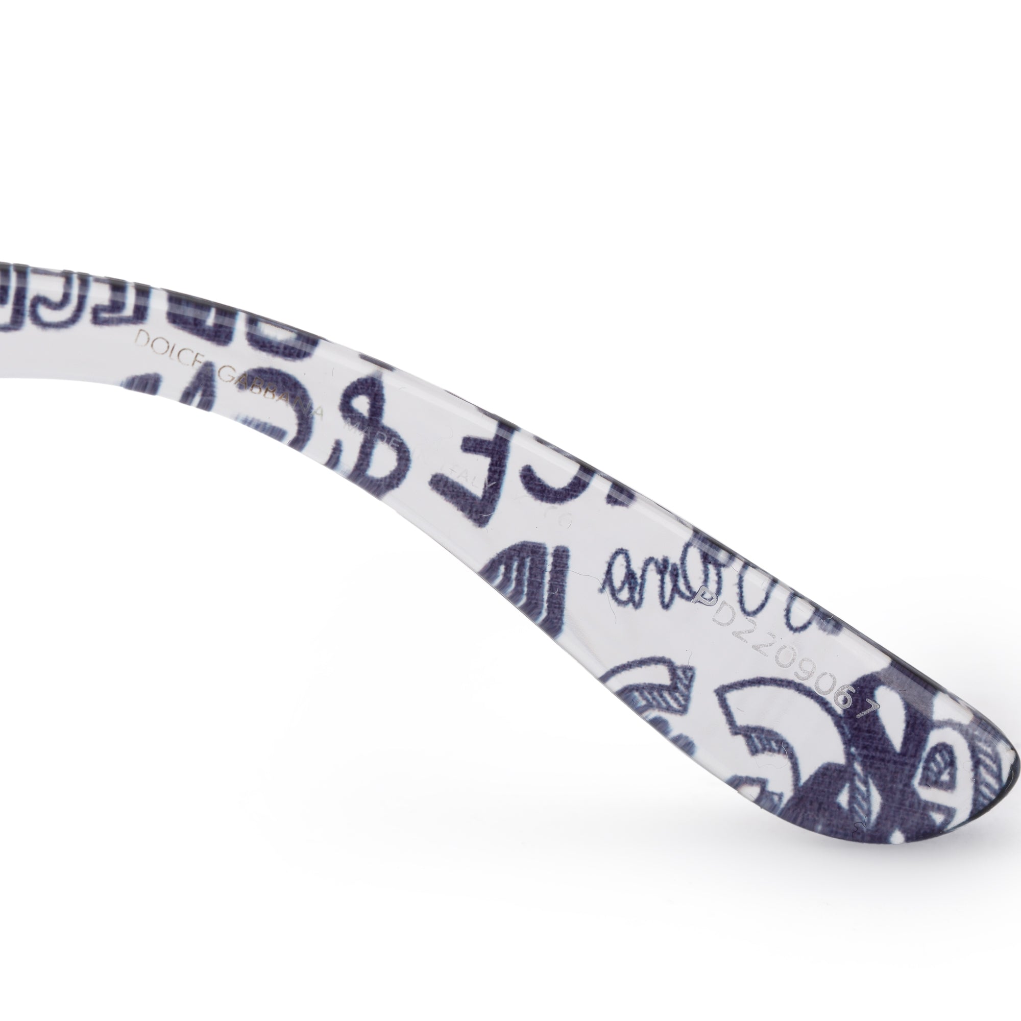 Dolce & Gabbana DG6164 Transparent Acetate Graffiti Sunglasses w/ Case