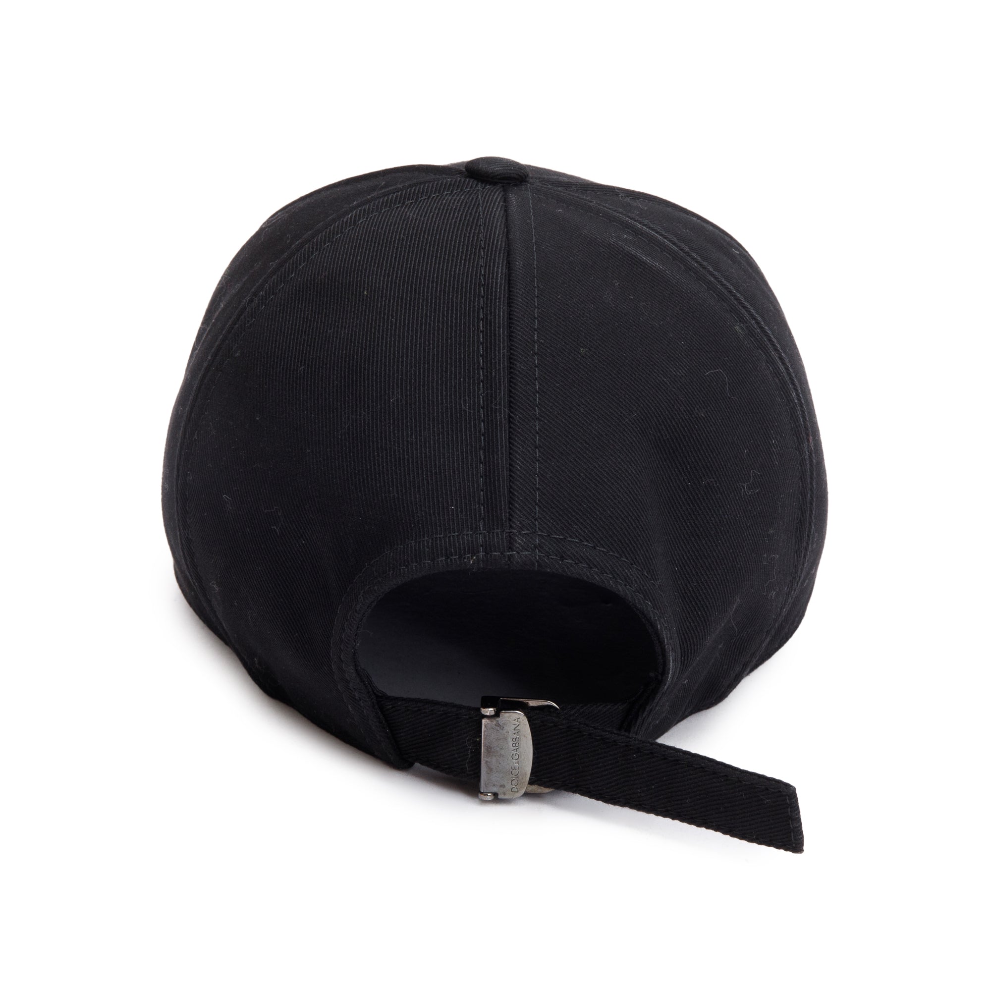 Dolce & Gabbana Embroidered Logo Black Baseball Cap, Size 58