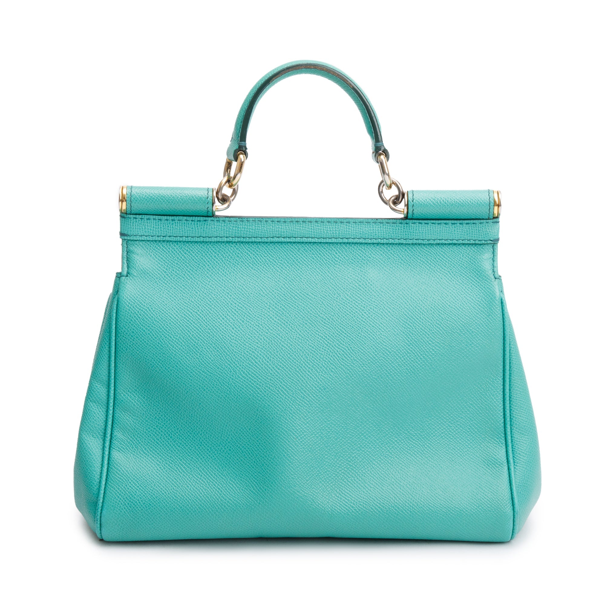 Dolce & Gabbana Green Dauphine Leather Medium Miss Sicily Bag w/ Strap